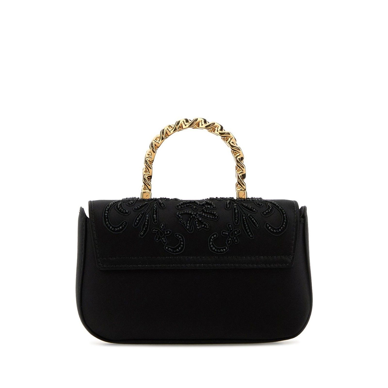 Versace VERSACE La Medusa Black Satin Top Handle Bag New & Authentic Size ONE SIZE - 3 Thumbnail