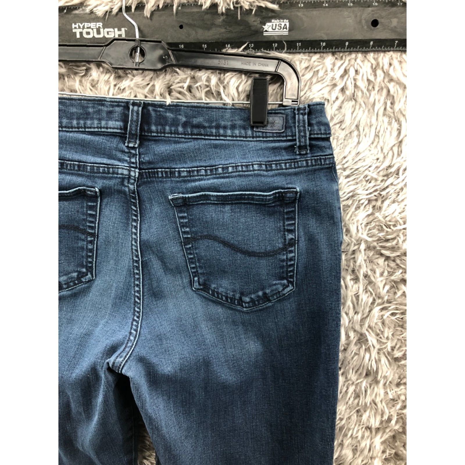 Lee Lee Jeans Relaxed Fit Straight Womens Mid Rise Medium Wash Blue 12 Short Size 34" / US 12 / IT 48 - 6 Thumbnail
