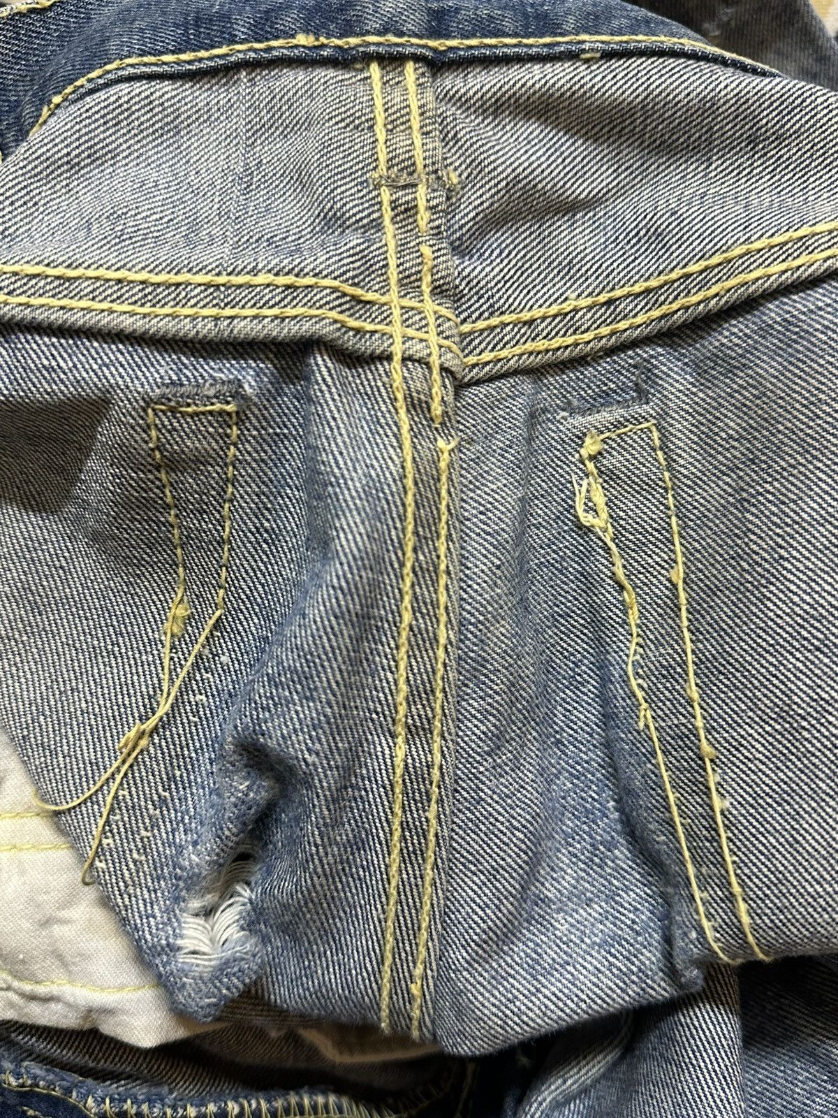 14th Addiction Crazy Vintage 70s Big Stone Mud Wash Painted Distress Flare Size US 27 - 15 Thumbnail