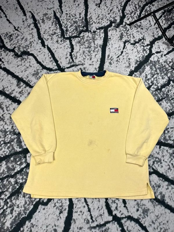 Tommy Hilfiger Vintage Tommy Hilfiger logo sweatshirt XL yellow Size US XL / EU 56 / 4 - 1 Thumbnail