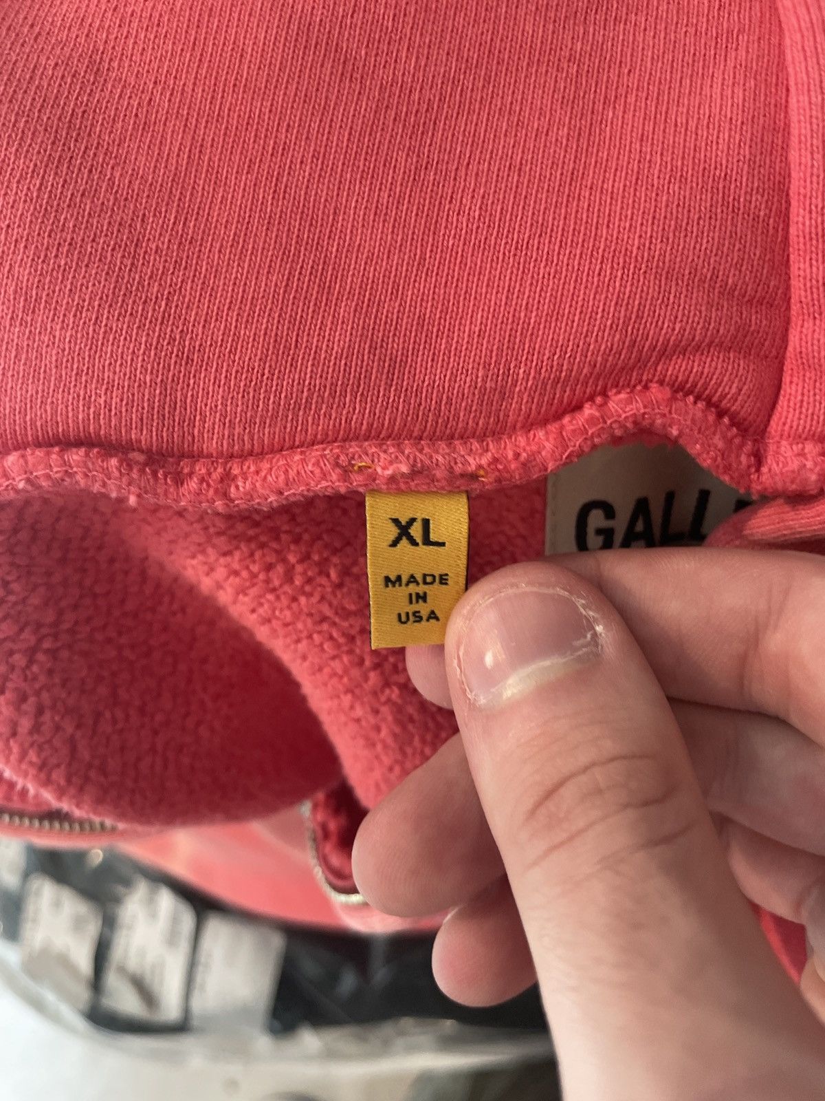 Gallery Dept. Gallery Dept. Sunfaded Red Zip Up Hooded Sweatshirt XL Size US XL / EU 56 / 4 - 5 Thumbnail