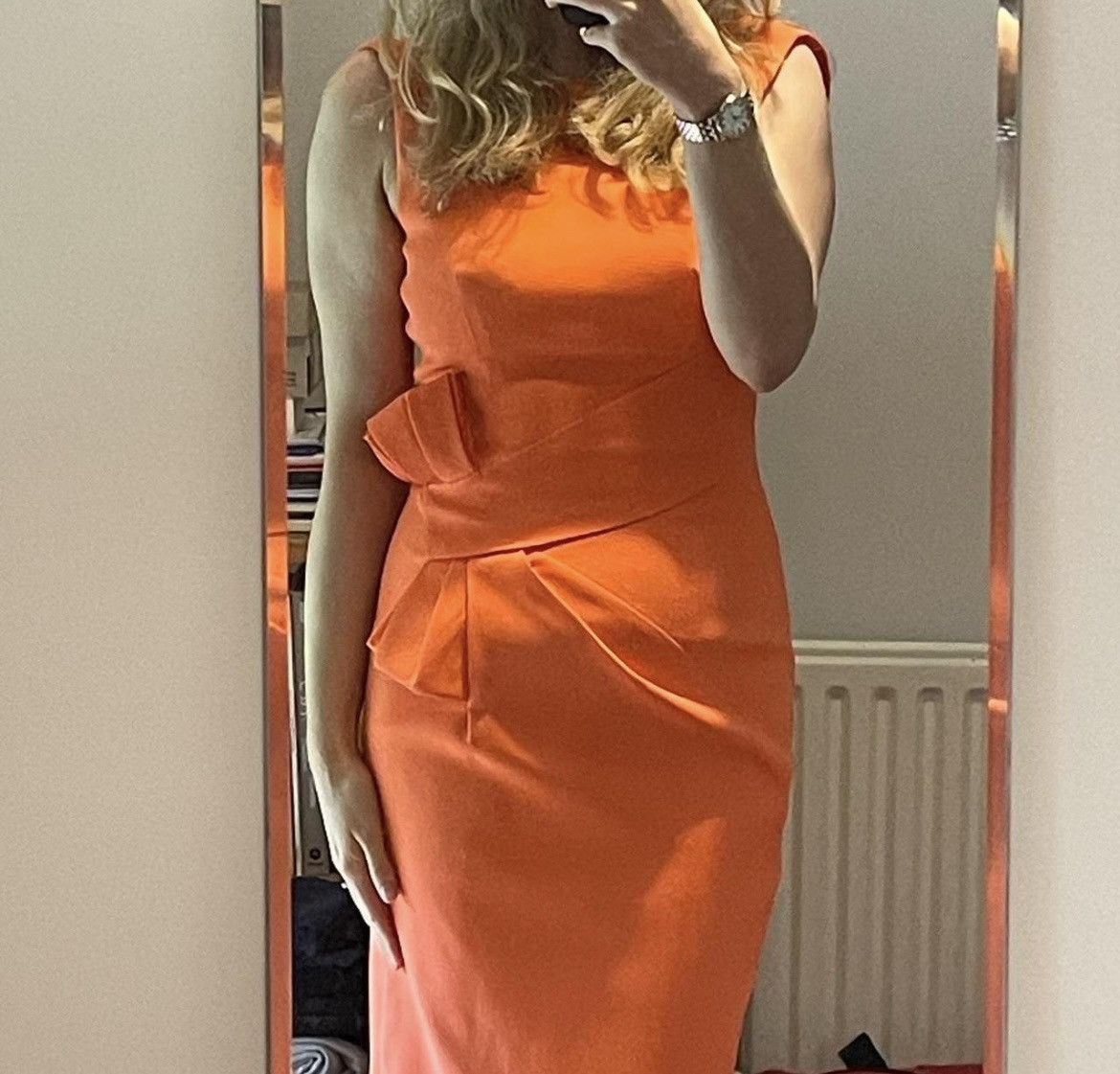 Karen Millen Karen Millen orange midi dress Size S / US 4 / IT 40 - 3 Thumbnail