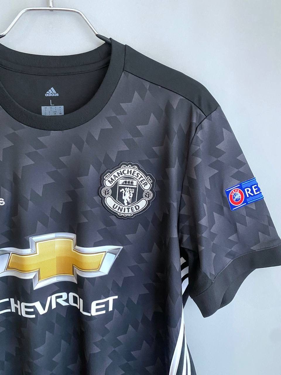 Adidas Adidas Manchester United 2017/18 Soccer Jersey Champions League Patch #9 Lukaku Size US L / EU 52-54 / 3 - 7 Thumbnail