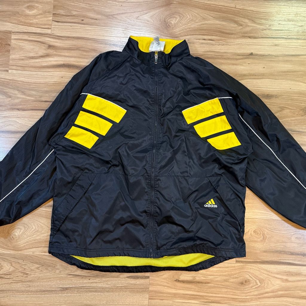 Adidas Adidas Men’s XL Black Yellow Track Jacket Pants Set Size US XL / EU 56 / 4 - 1 Thumbnail