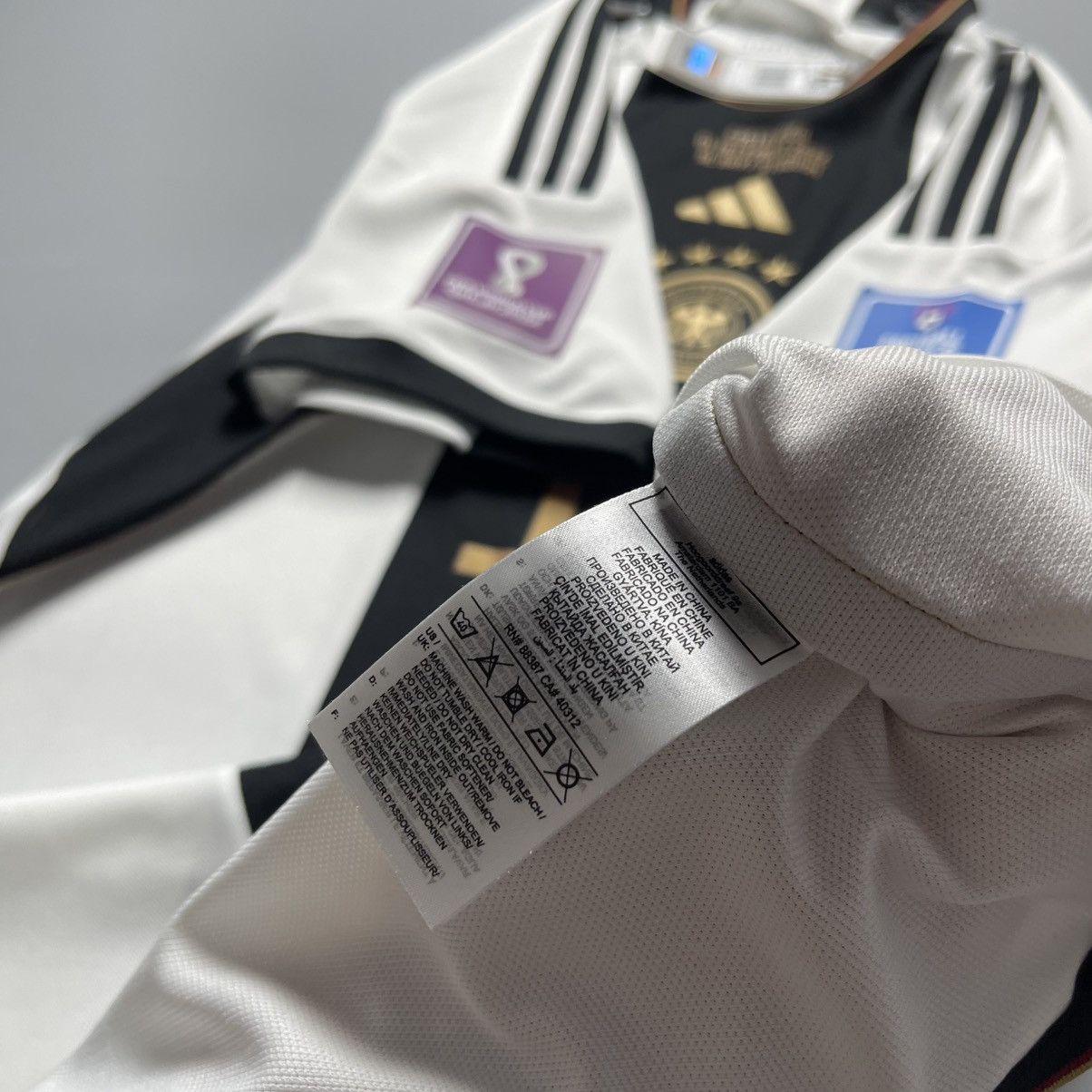 Adidas GERMANY ADIDAS 2022 WORLD CUP SOCCER HOME JERSEY #19 SANE Size US XL / EU 56 / 4 - 10 Thumbnail