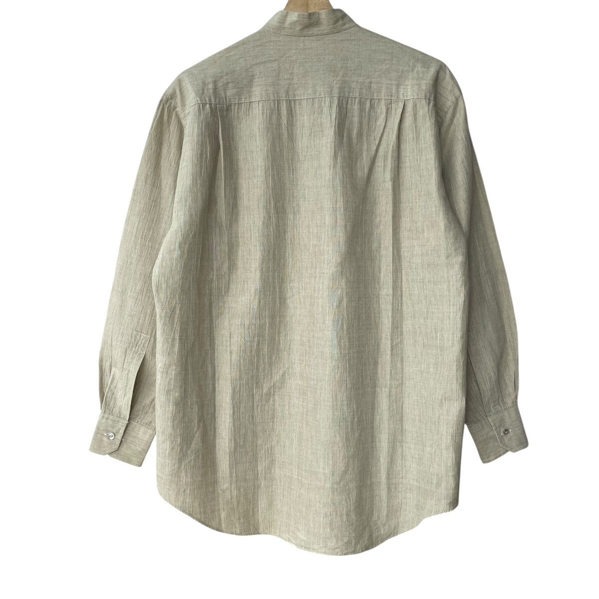 Balmain Balmain Paris Linen Cotton Round Collared Casual Shirt Size US M / EU 48-50 / 2 - 2 Thumbnail