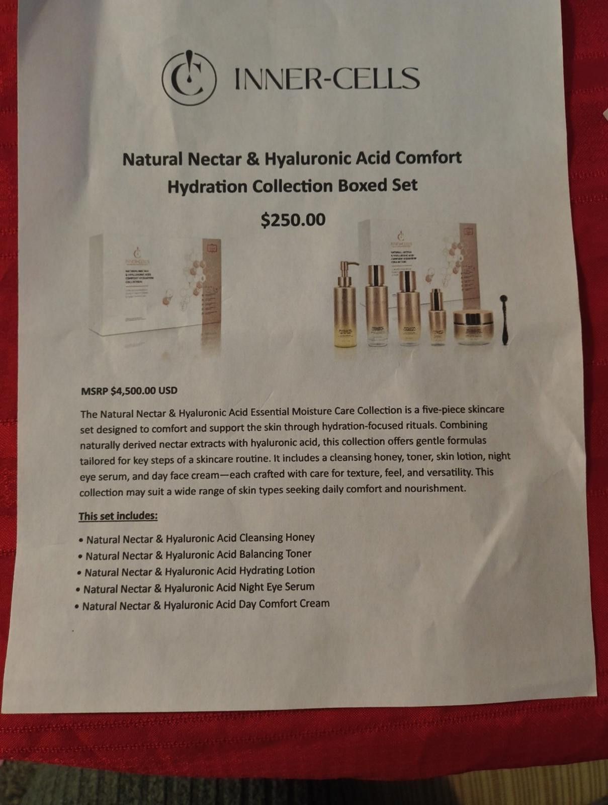 Other Inner-Cells Natural Nectar Hyaluronic Hydration set 5Pc Size ONE SIZE - 4 Thumbnail