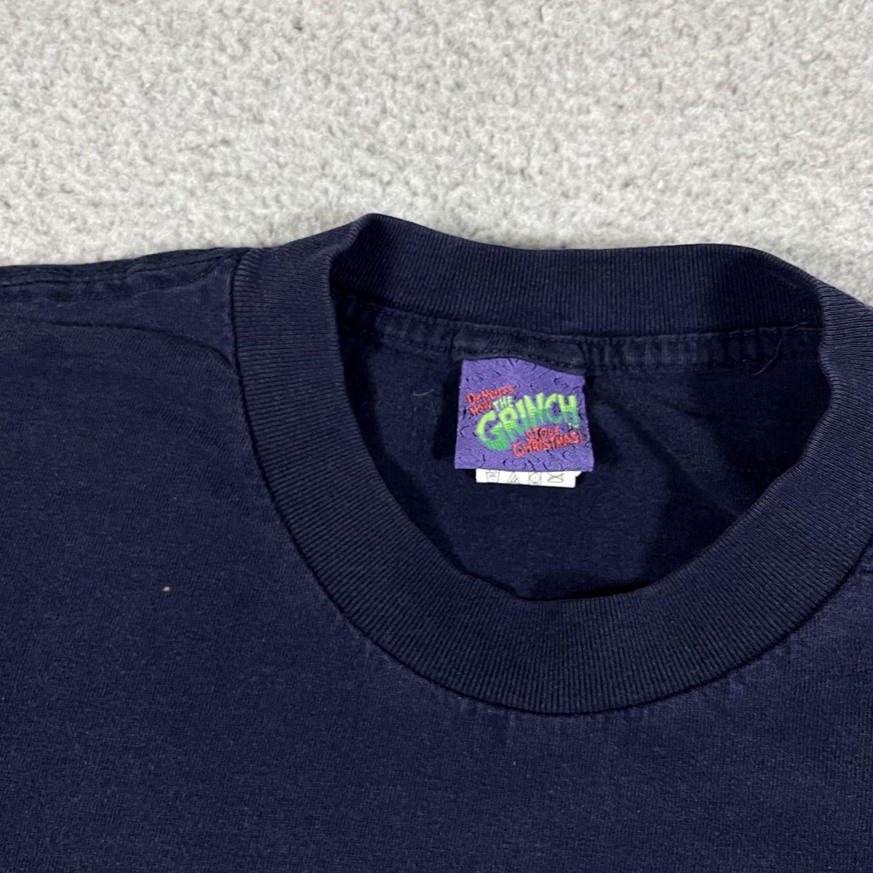 Vintage VINTAGE Dr. Seuss The Grinch Shirt Mens XL Shirt 90s Christmas Movie Promo 2000s Blue Size US XL / EU 56 / 4 - 5 Thumbnail