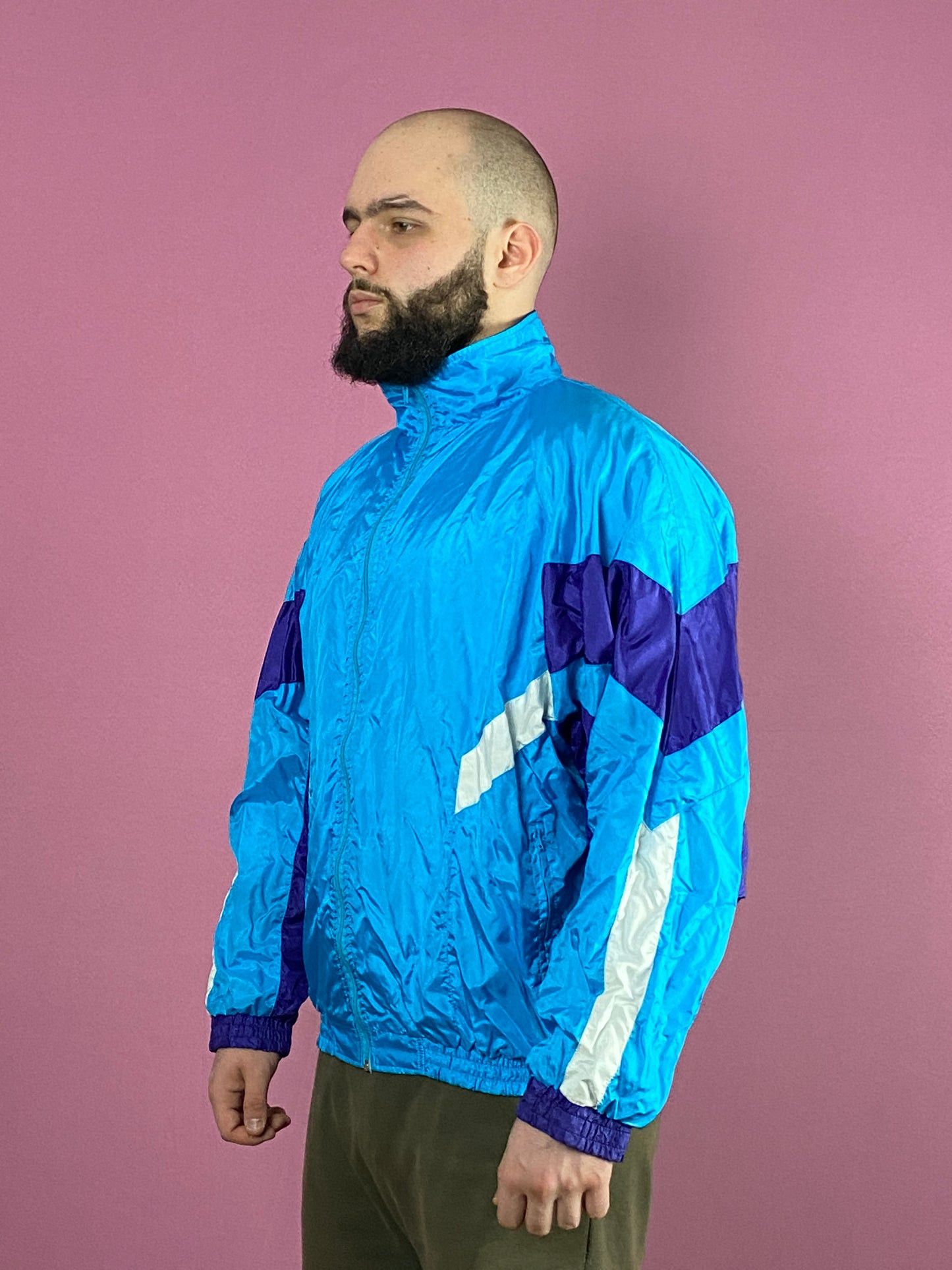 Vintage 90s Priority Vintage Men's Windbreaker Jacket - L Size US L / EU 52-54 / 3 - 1 Thumbnail