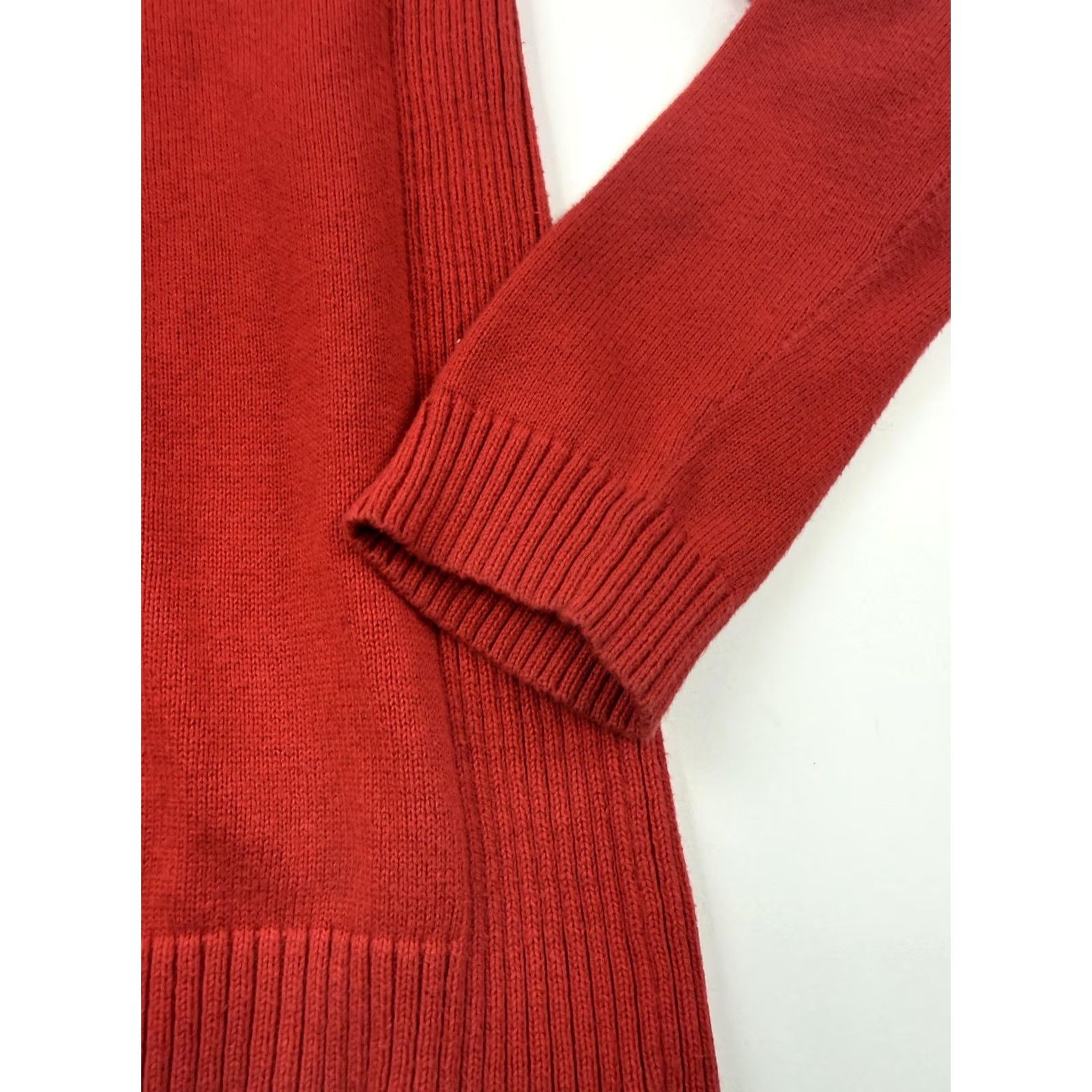 Ralph Lauren Polo Jeans Sweater Womens Large Red Turtleneck Cotton Knit Pullover Ralph Lauren Size L / US 10 / IT 46 - 2 Thumbnail