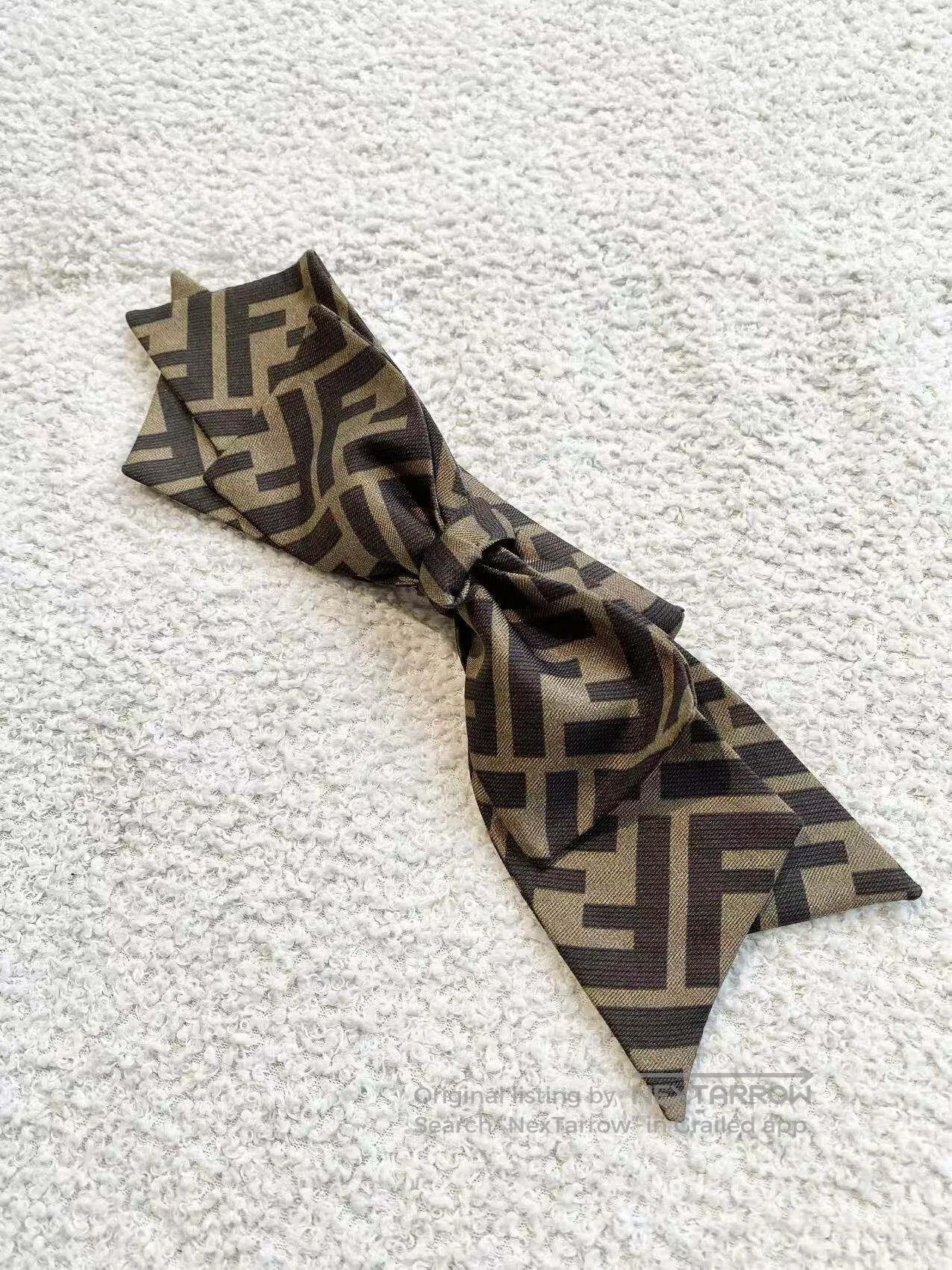 Fendi Fendi FF Monogram Fabric Hair Clip| Size ONE SIZE - 2 Thumbnail