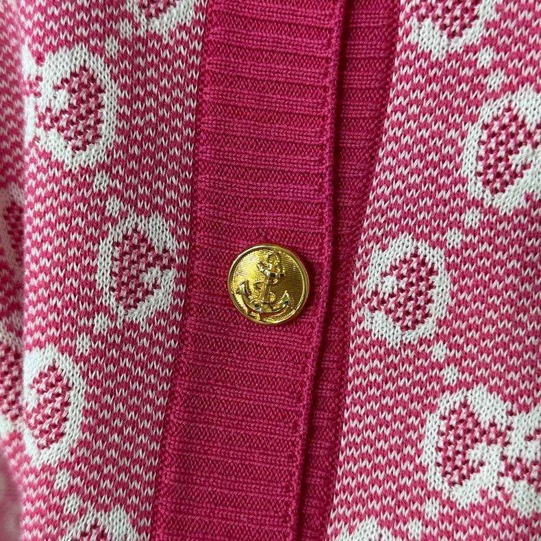 Gucci Gucci Pink full-print gold-button cardigan coat 2506-Nextar Size L / US 10 / IT 46 - 4 Thumbnail