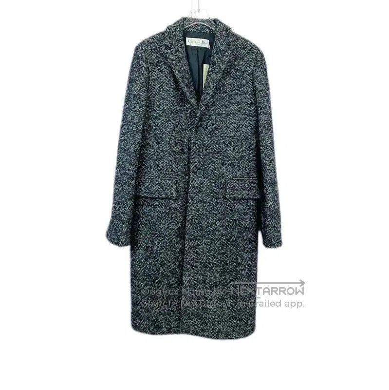 Dior Dior Gray Cotton Long Coat for Women . Size L / US 10 / IT 46 - 1 Thumbnail