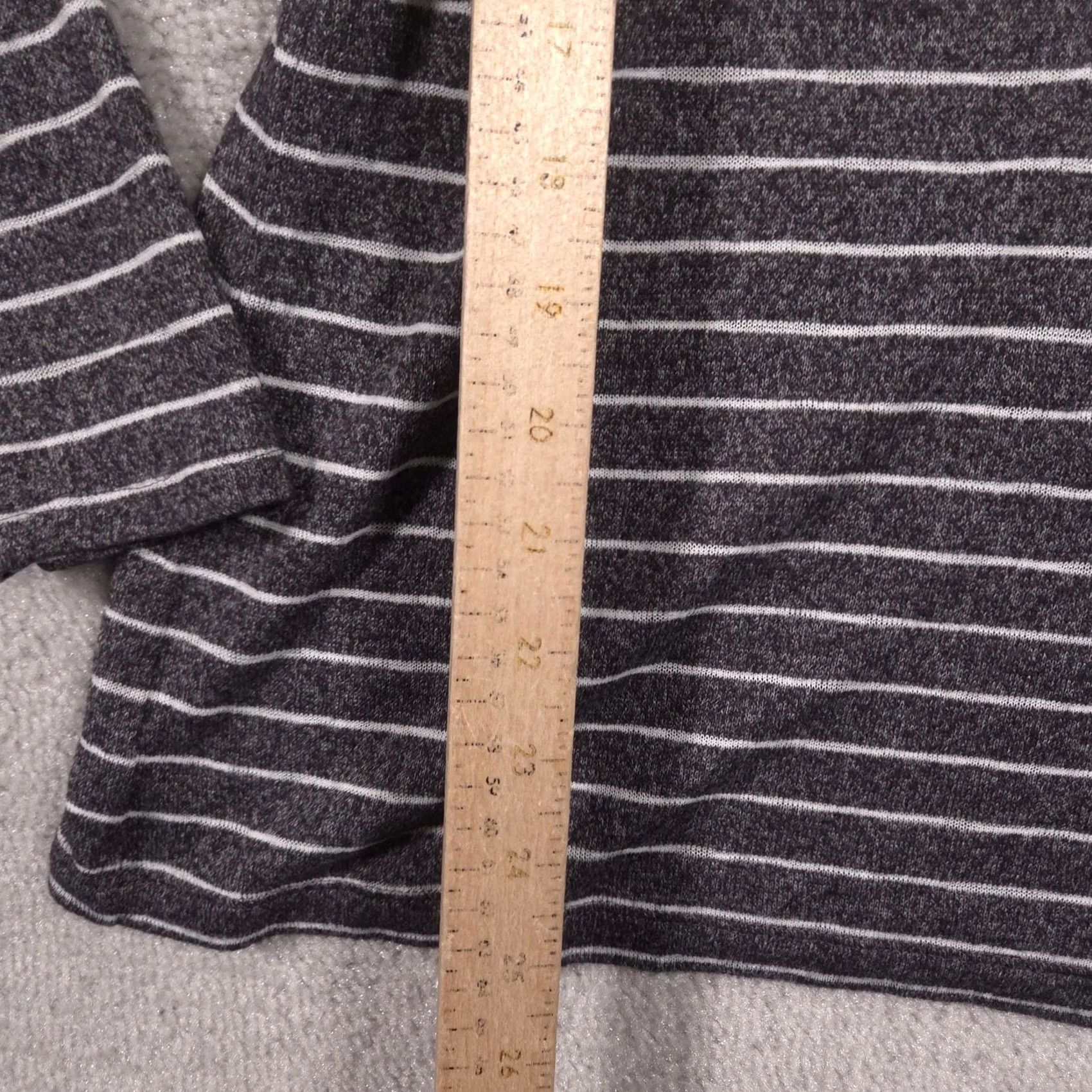 Vintage Chico's Shirt Womens Gray Stripe Cowl Neck Long Sleeve Tunic Top Stretch Size XS / US 0-2 / IT 36-38 - 6 Thumbnail