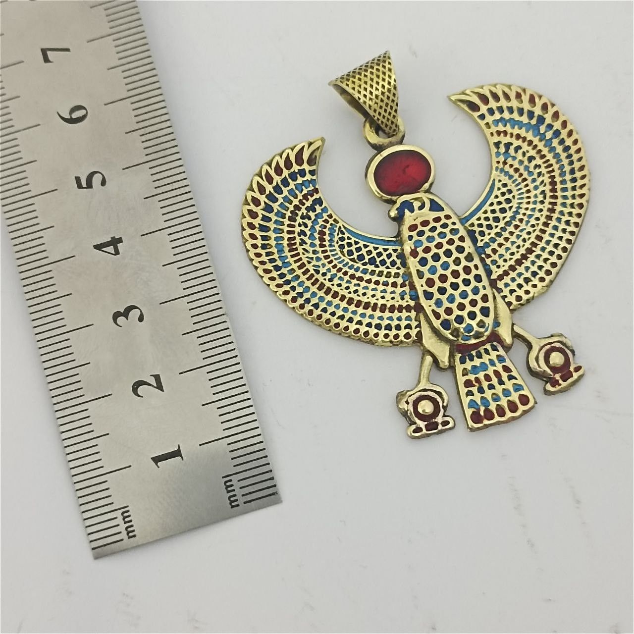 Other Handmade Pharaonic Horus Falcon Pendant Egyptian Copper Size ONE SIZE - 8 Thumbnail