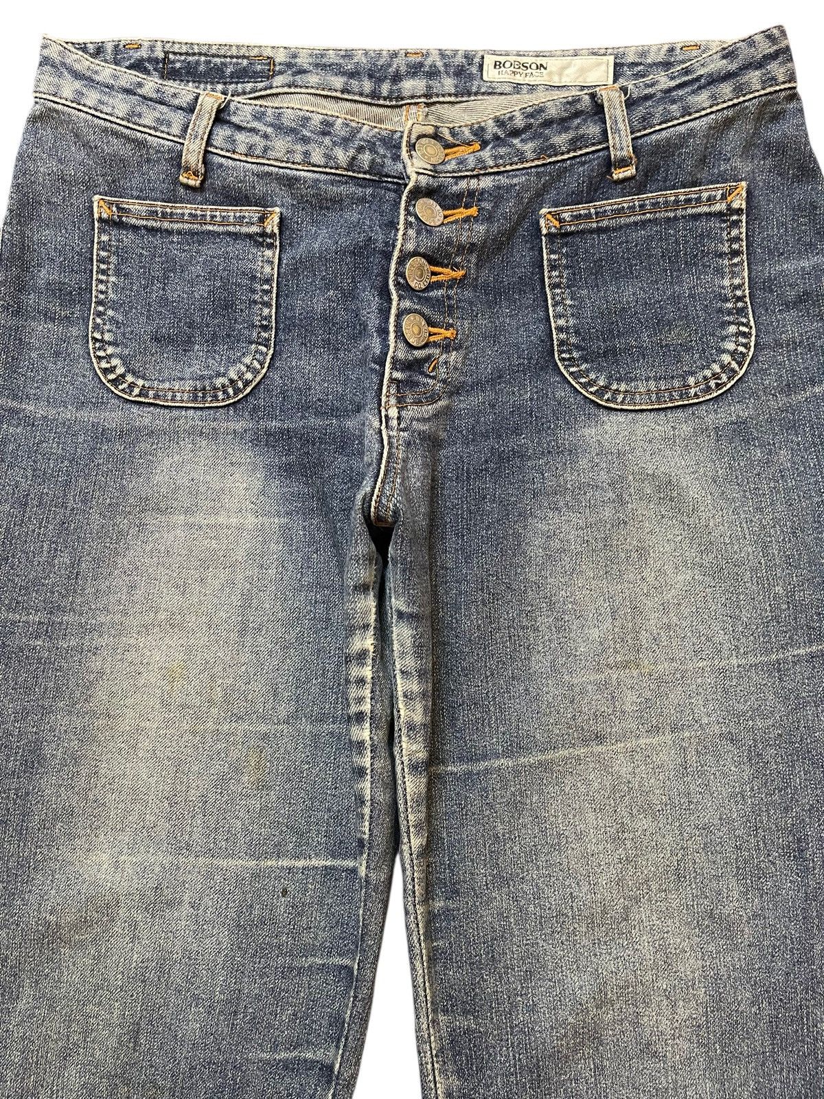 If Six Was Nine Vintage Y2K Japanese Wash Faded Wide Leg Bell Bottom Flare Size US 32 / EU 48 - 3 Thumbnail