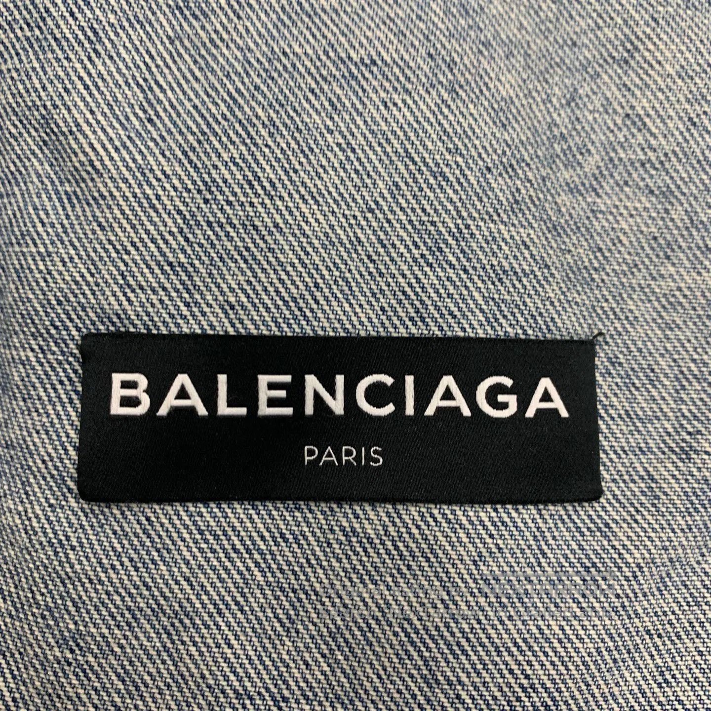 Balenciaga Balenciaga Blue Washed Denim Jacket. Size US S / EU 44-46 / 1 - 6 Thumbnail