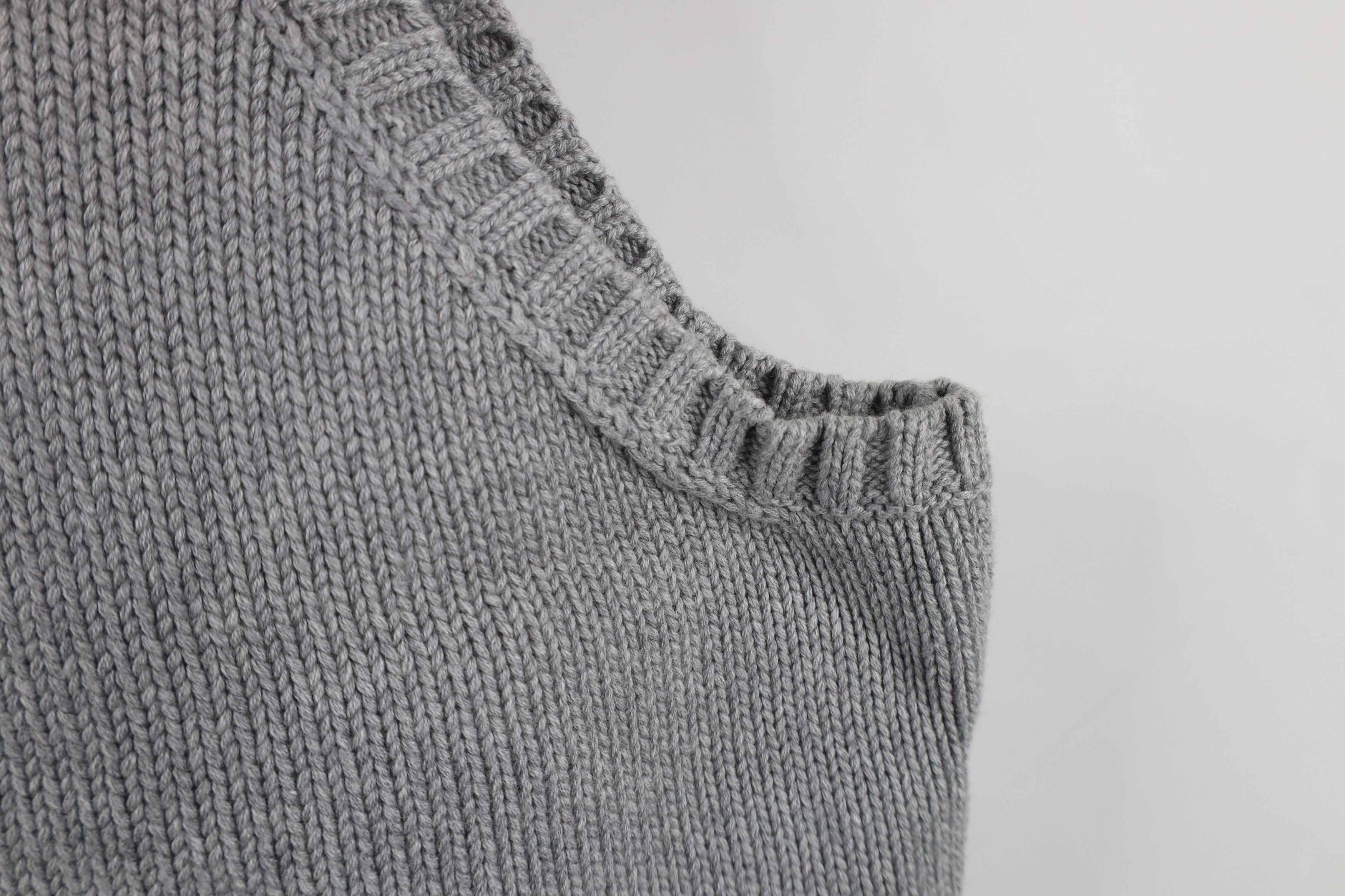 Ralph Lauren × Vintage Vintage 90s Ralph Lauren Cotton V-Neck Sweater Vest Gray Size US XXL / EU 58 / 5 - 5 Thumbnail