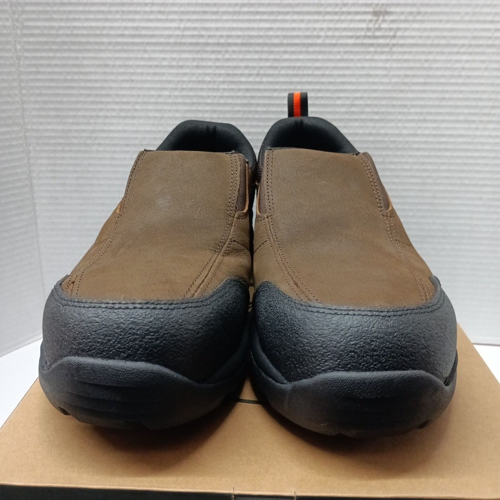 Other BRAHMA Shoes Brown Leather Steel Toe Slip-On Men Size 9 Wide Size US 9 / EU 42 - 2 Thumbnail