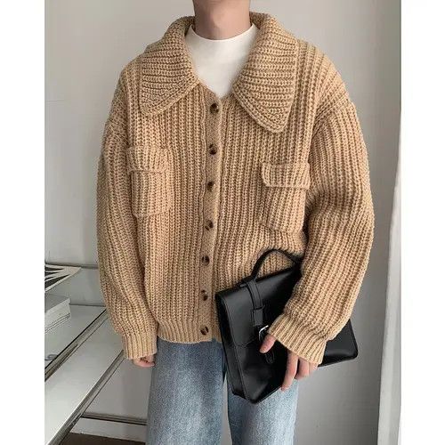 VIBE Beige Button Up Cardigan Sweater Size US M / EU 48-50 / 2 - 3 Thumbnail