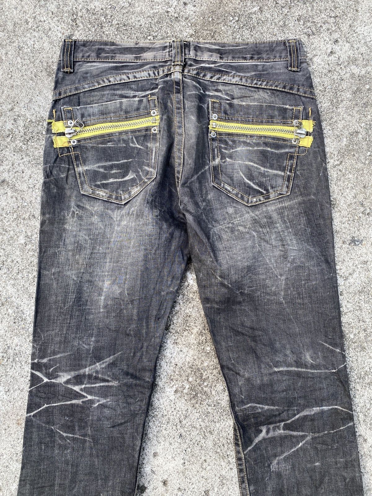 If Six Was Nine × Japanese Brand × Tornado Mart Ozz First Pinball Distressed Claw Marks Slim Flare Denim Size US 30 / EU 46 - 12 Thumbnail