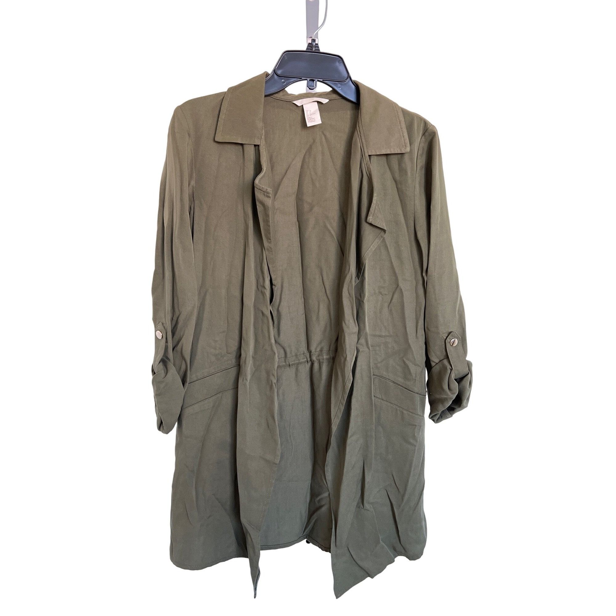 H&M H&M Hunter Green Lyocell Duster Jacket Size S / US 4 / IT 40 - 1 Thumbnail