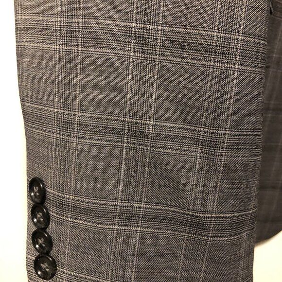 Other Linea Uomo men's gray 100%wool sport coat blazer jacket 48R Size 48R - 3 Thumbnail