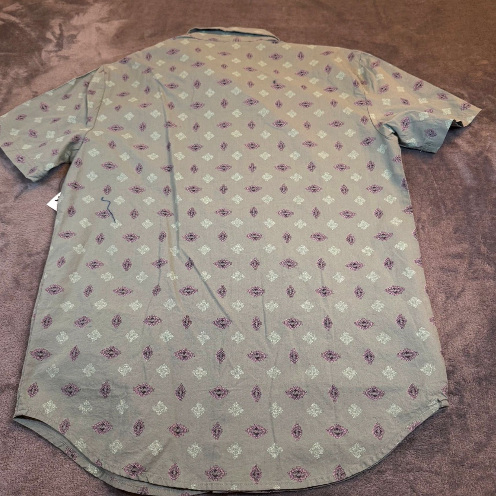 Billabong Billabong Chase SS Shirt Geometric Diamond Button Down Sage Green NWT Mens Small Size US S / EU 44-46 / 1 - 5 Thumbnail