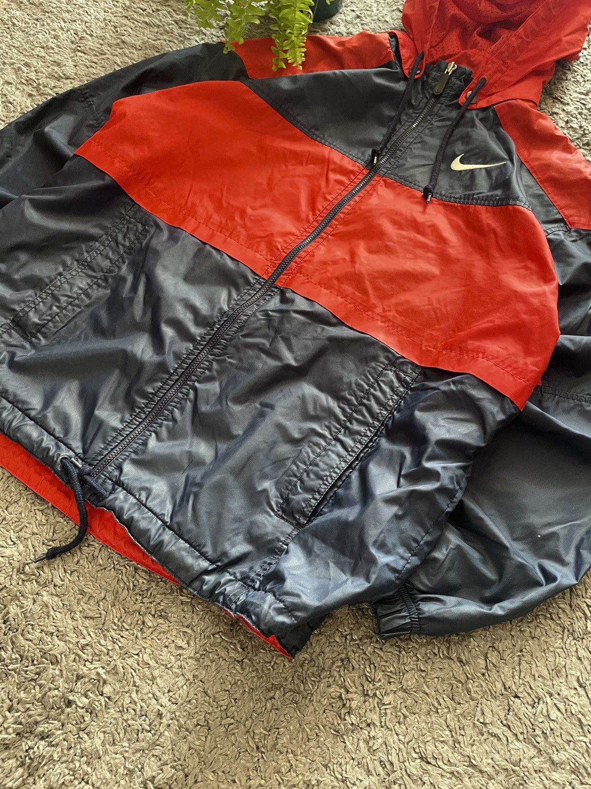 Nike × Vintage 90s Nike Vintage Light Jacket Streetwear Big Logo Swoosh Size US L / EU 52-54 / 3 - 14 Thumbnail