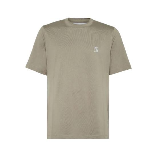 Brunello Cucinelli BRUNELLO CUCINELLI Men T-Shirts M0B138440 CEE40 GREEN Size US L / EU 52-54 / 3 - 1 Thumbnail