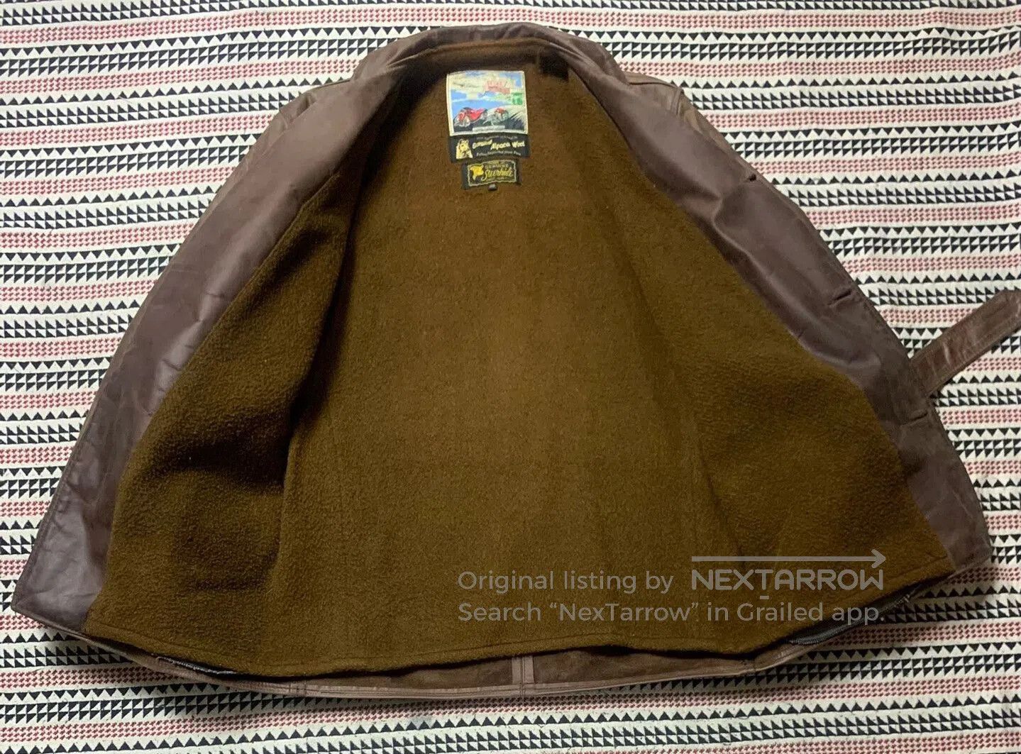 Aero Leathers brown leather AERO coat with belt. Size US M / EU 48-50 / 2 - 4 Thumbnail