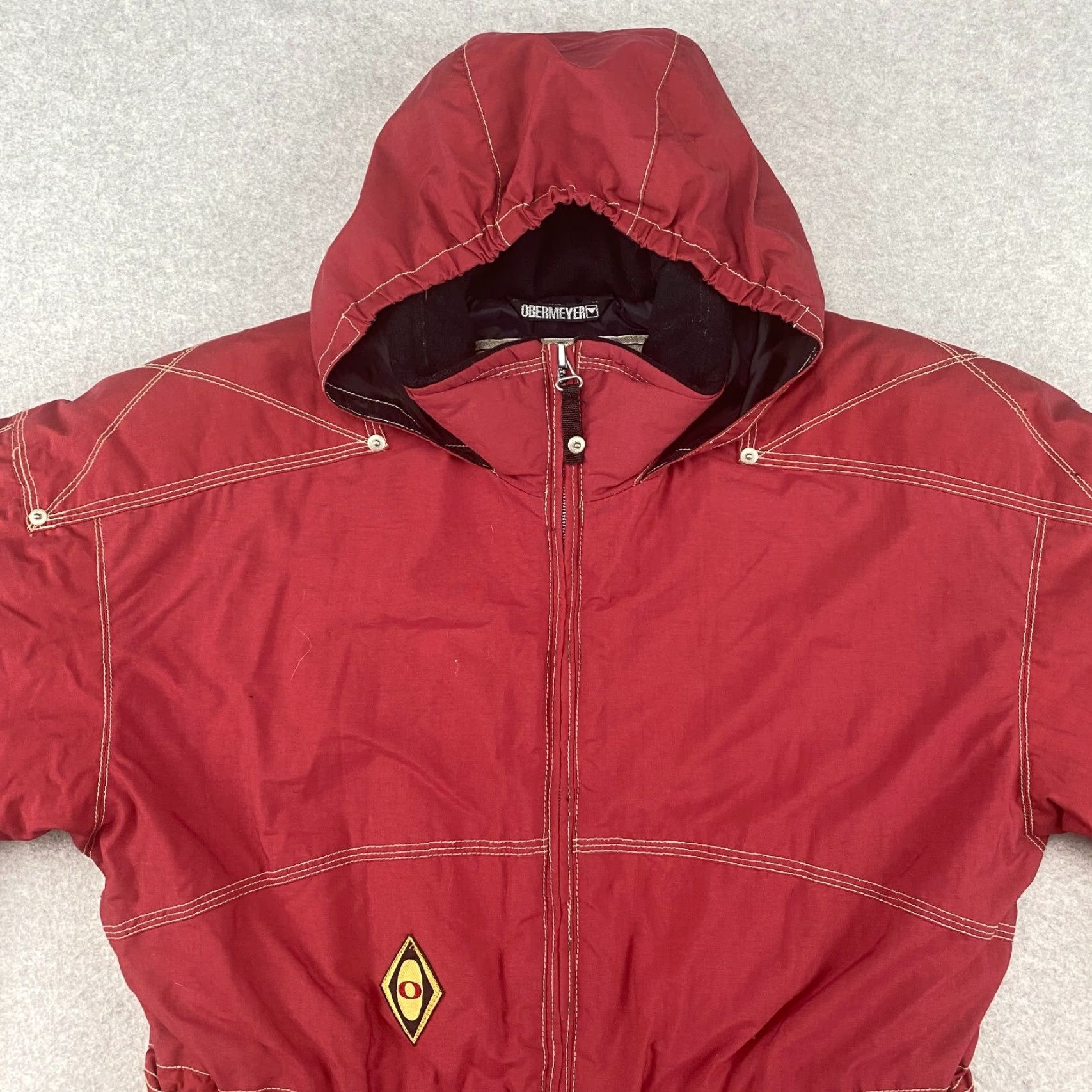 Obermeyer Obermeyer Ski Snow Jacket Womens Juniors 12 Red Solstice Full Zip Hood Insulated Jacket Size XL / US 12-14 / IT 48-50 - 2 Thumbnail