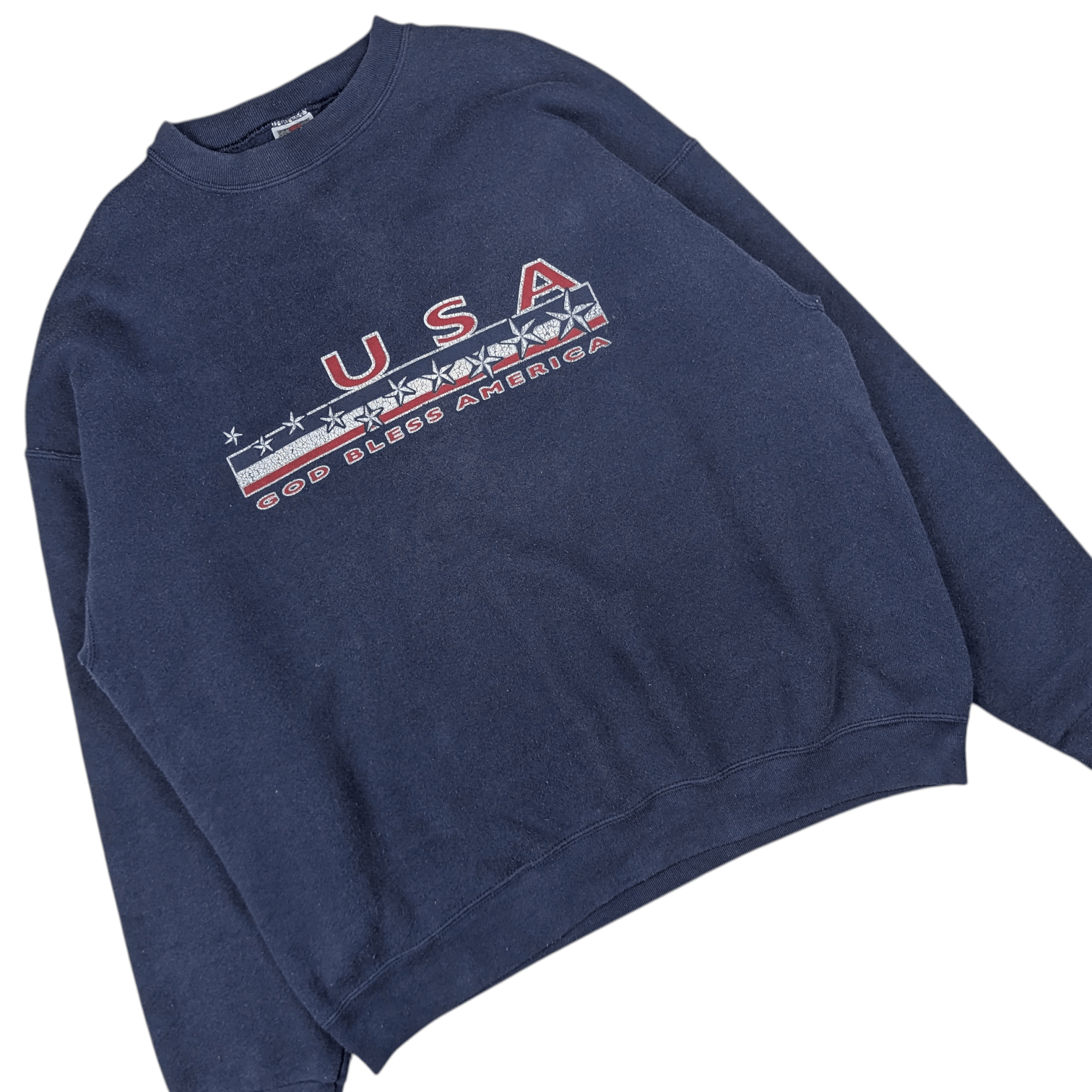 Flag & Anthem 90's USA God Bless America Graphic Logo Sweatshirts Size US XL / EU 56 / 4 - 4 Thumbnail