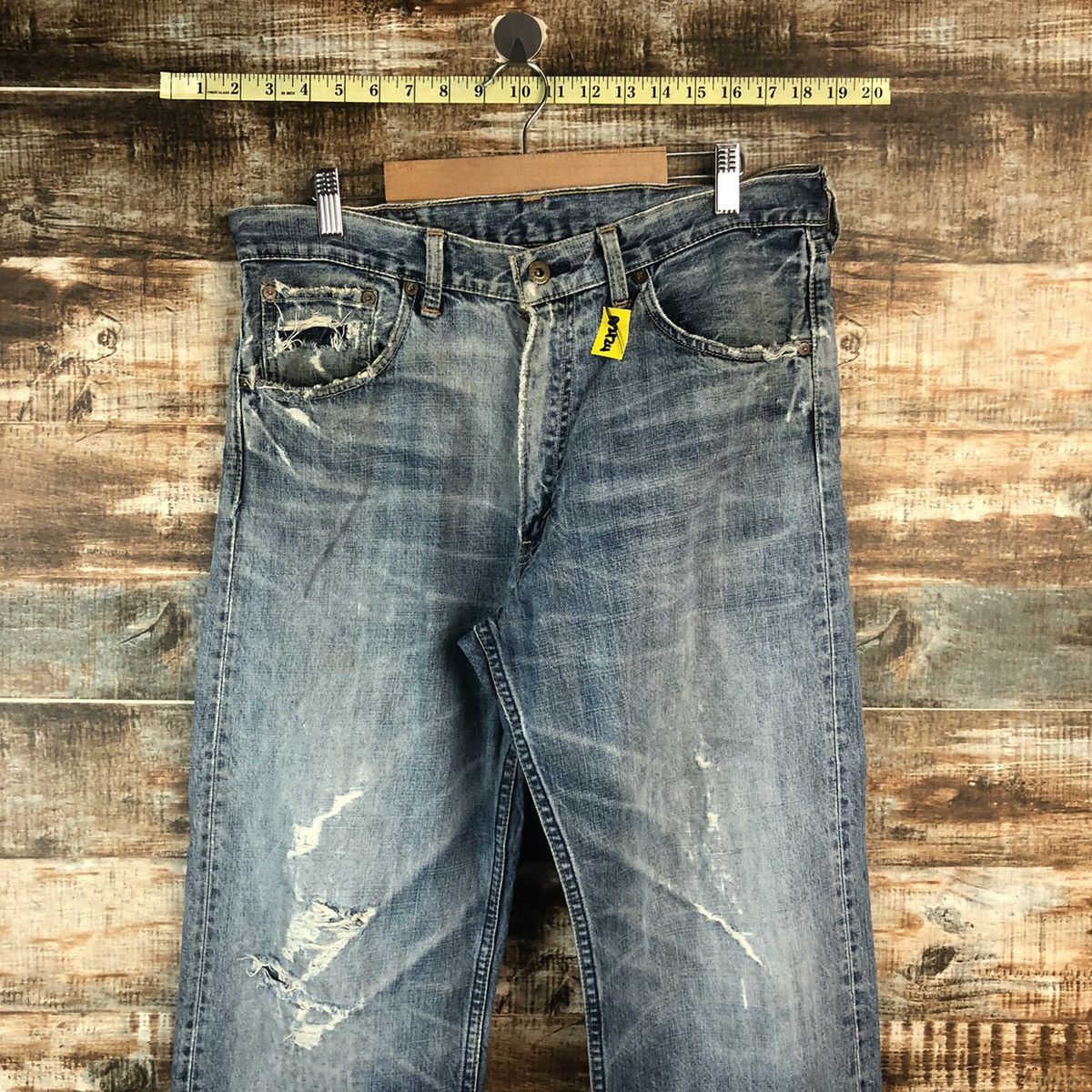 Levi's Levis Blue Distressed ripped Denim Pants #A2119 Size US 32 / EU 48 - 4 Thumbnail