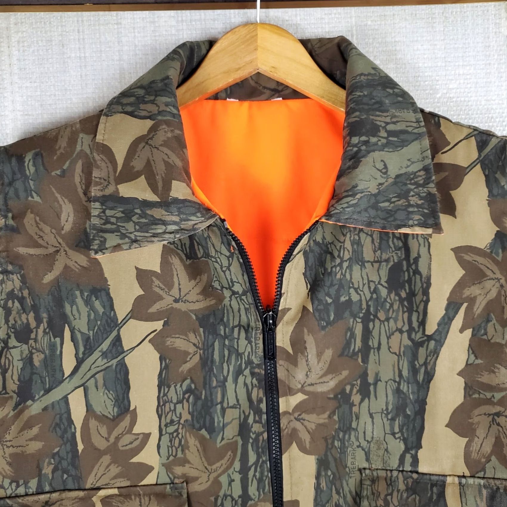 Vintage VINTAGE Winchester Men's Reversible Vest XL Trebark Camouflage Orange Conceal Full Zip Insulated Hunting Size US XL / EU 56 / 4 - 3 Thumbnail