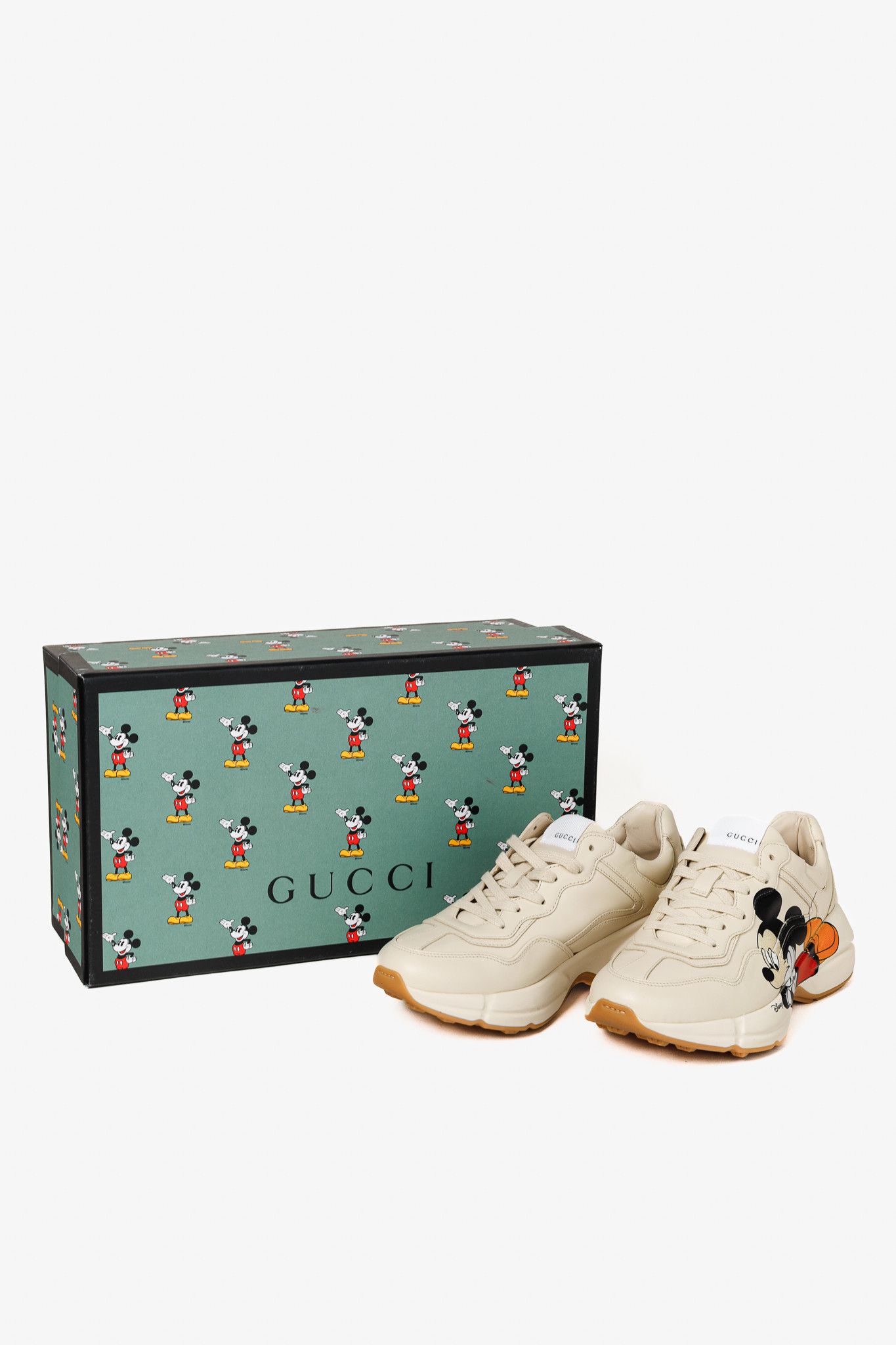 Disney × Gucci Gucci x Disney Rhyton Ivoire 'Mickey Mouse' Leather Sneakers Size US 6.5 / IT 36.5 - 12 Thumbnail