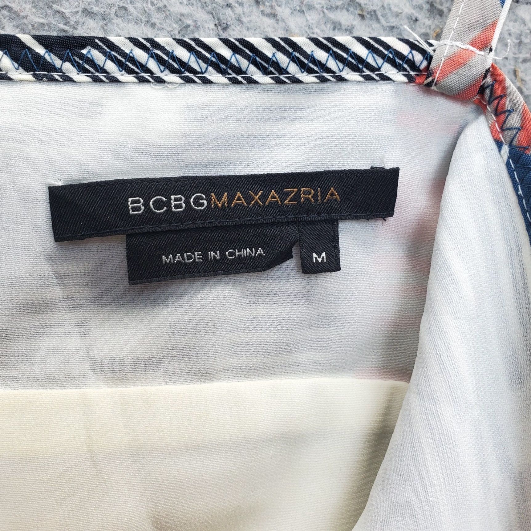 Bcbgmaxazria BCBGMAXAZRIA Tank Top Womens M Multicolor Striped Spaghetti Straps Back Zip Shirt Womens Size M Sleeveless Medium Multicolor Spaghetti Straps Back Zip Size M / US 6-8 / IT 42-44 - 7 Thumbnail