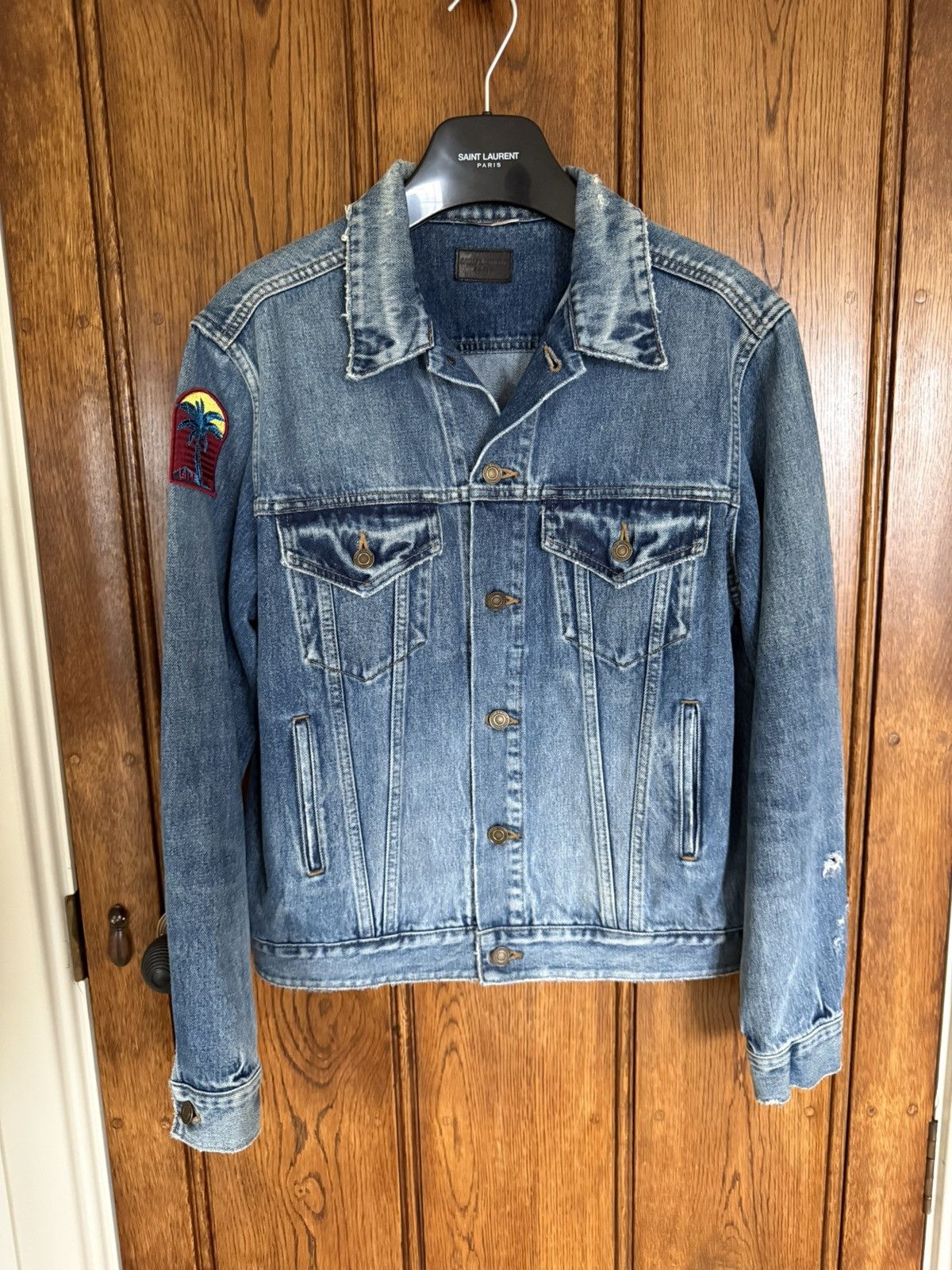 Saint Laurent Paris SS16 Saint Laurent Hedi Slimane palm tree denim jacket XL Size US XL / EU 56 / 4 - 11 Thumbnail