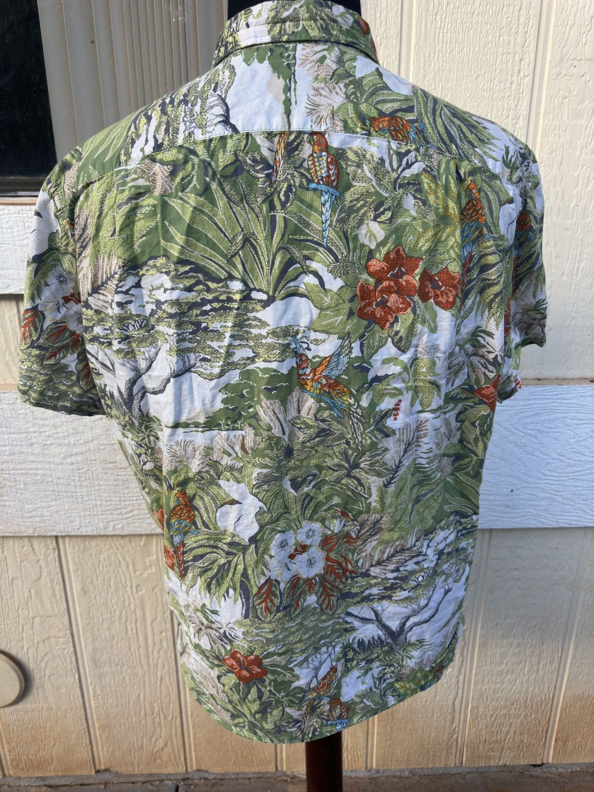 Tori Richard Tori Richard Hawaiian Print Full Button Men's Large Green Size US L / EU 52-54 / 3 - 2 Thumbnail