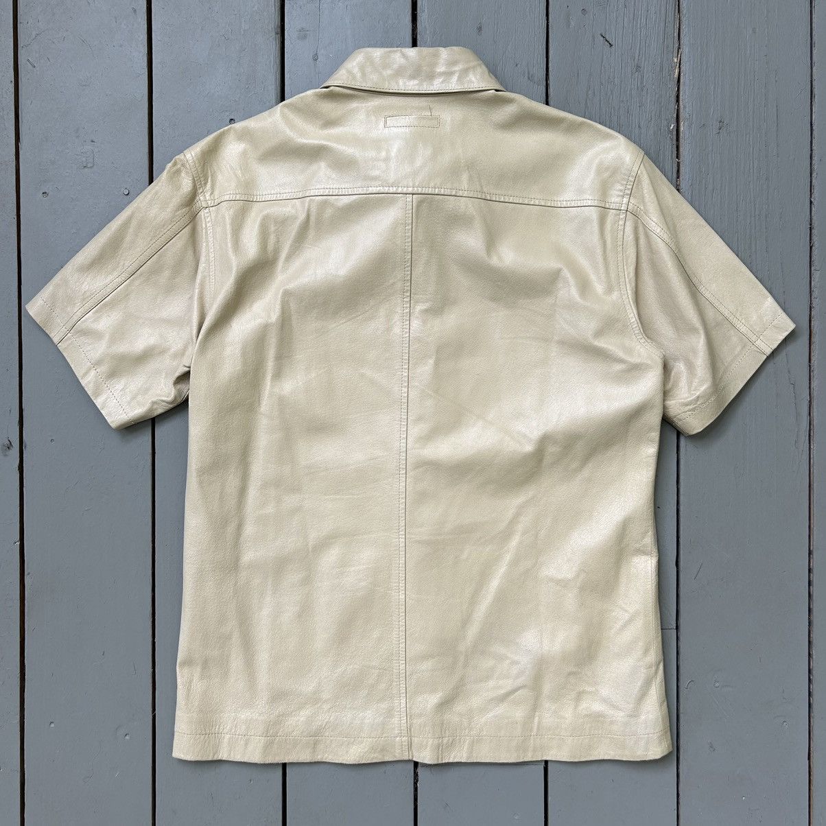 Yohji Yamamoto A.A.R Pigskin Leather SS Shirt Size US L / EU 52-54 / 3 - 3 Thumbnail