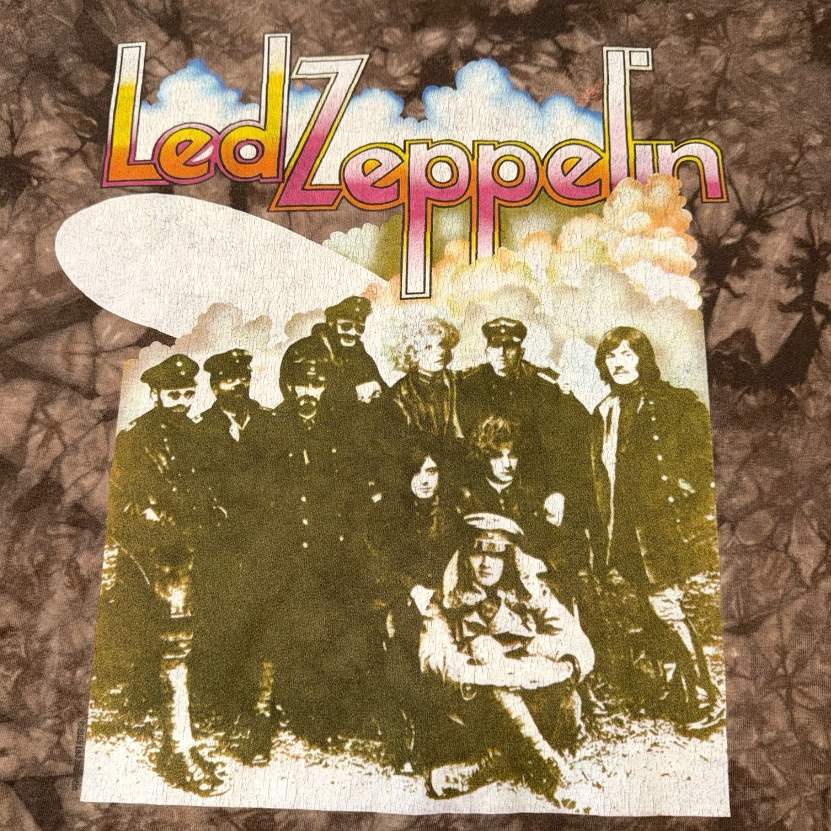 Liquid Blue VINTAGE Liquid Blue Led Zeppelin Single Stitch T Shirt Mens Large Brown Tie Dye Graphic Print Crew Neck Short Sleeve Rock Band Mens Size US L / EU 52-54 / 3 - 2 Thumbnail