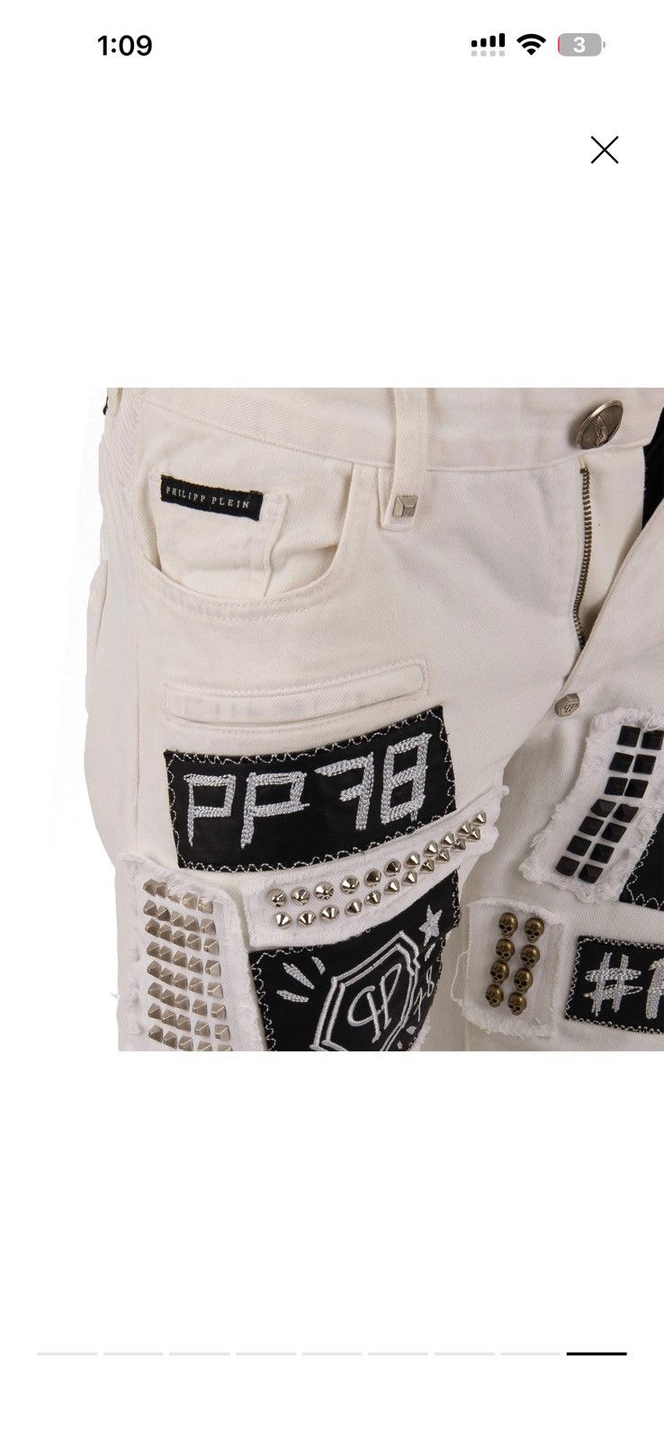 Philipp Plein Philipp Plein Denim “Ghetto Blaster” Studded Size US 32 / EU 48 - 9 Thumbnail