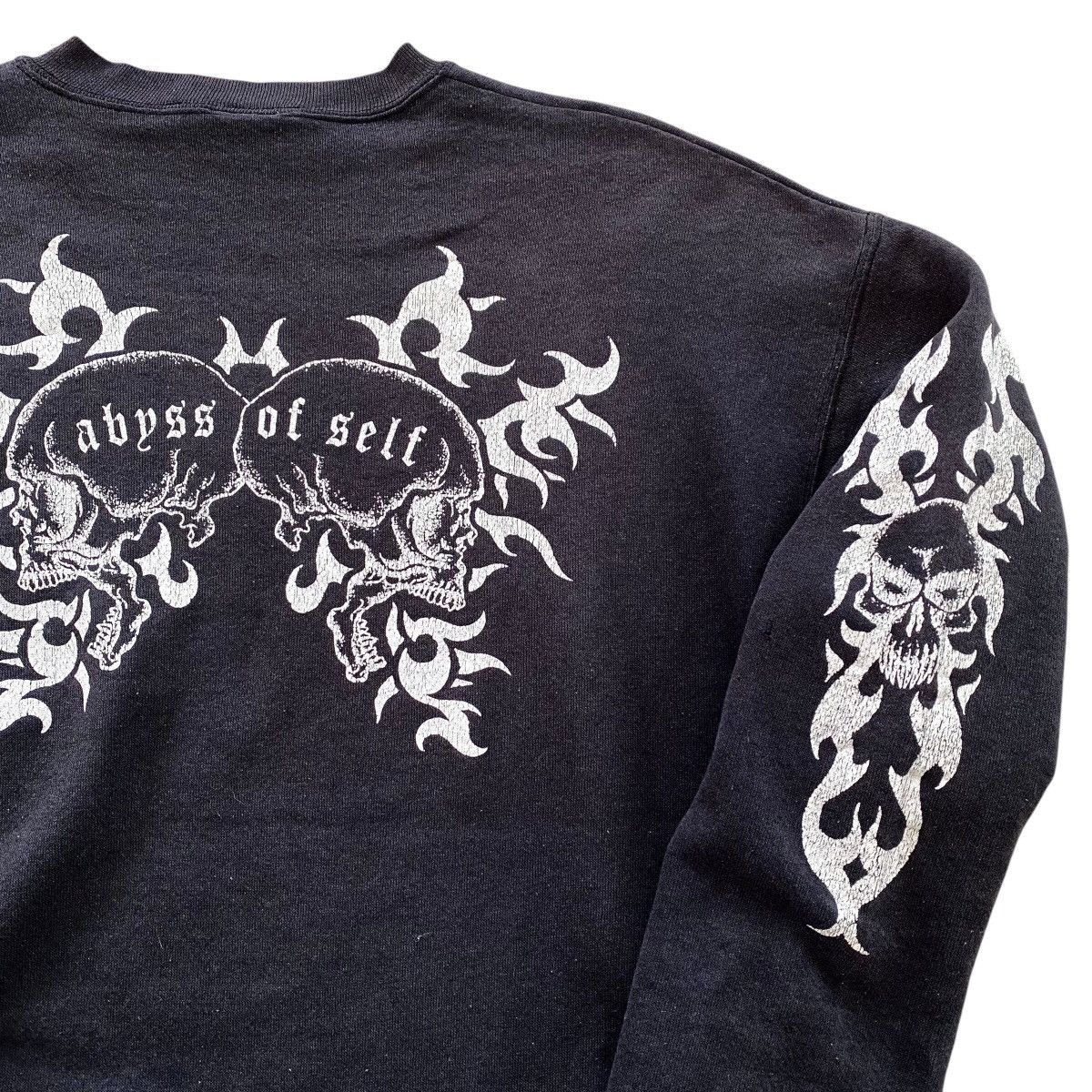 Band Tees × Vintage Rare Death Low ABYSS Of SELF Skull Black Angel Sweatshirt Size US L / EU 52-54 / 3 - 6 Thumbnail
