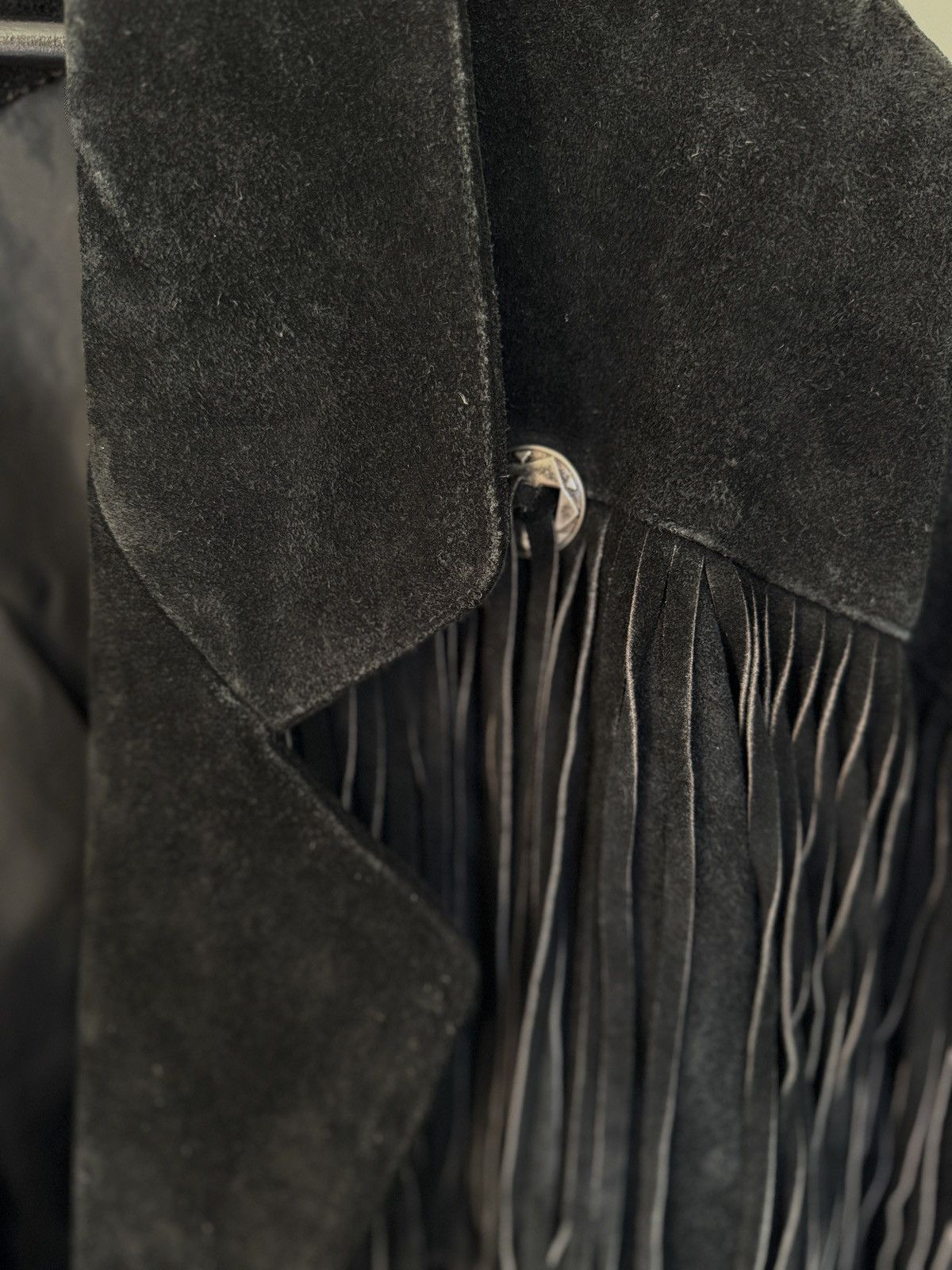 Genuine Leather Vintage 1995 Black Suede Fringe Jacket – Men’s S Size US S / EU 44-46 / 1 - 5 Thumbnail