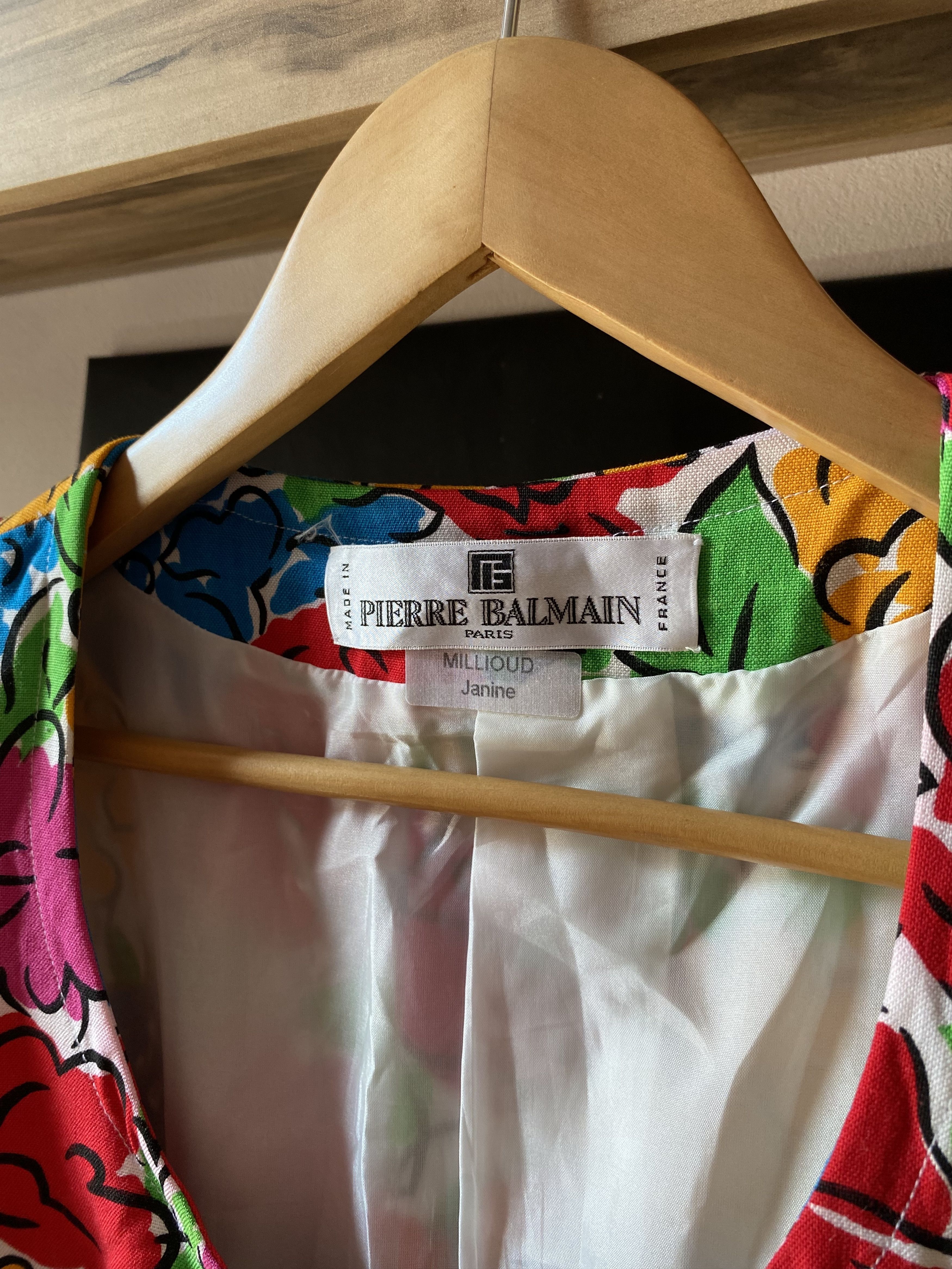 Pierre Balmain Pierre Balmain Vintage 80s Floral Cropped Blazer Size S / US 4 / IT 40 - 2 Thumbnail
