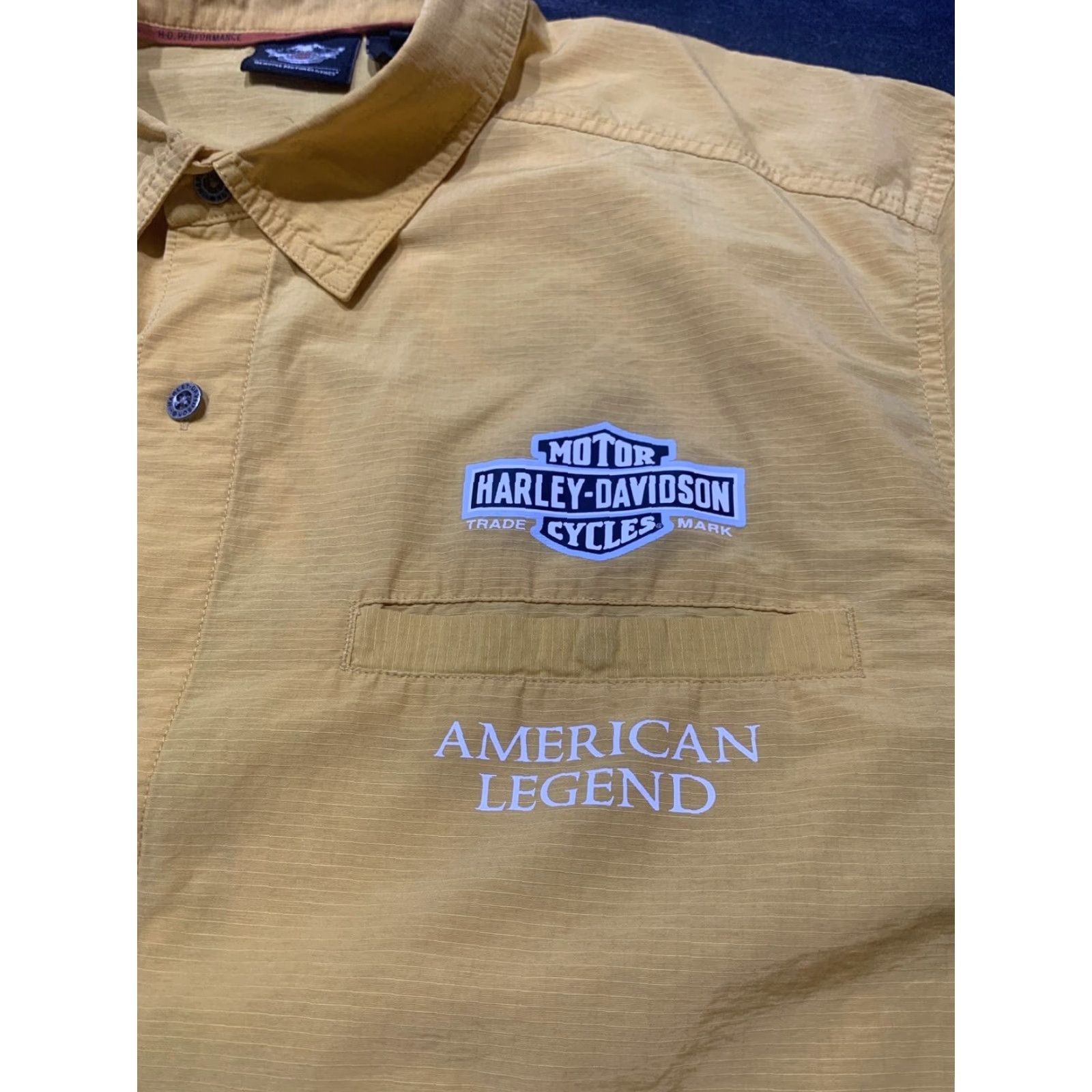 Harley Davidson Harley-Davidson Men Shirt 2XL Short Sleeve Button-Up Cotton Nylon Casual Biker Size US XXL / EU 58 / 5 - 3 Thumbnail
