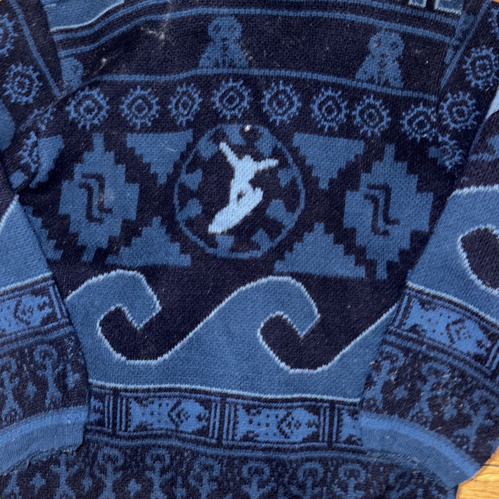 Vintage VINTAGE Surfshaman Hoodie Sweater Blue 100% Orlon Wool Knitted Sweater S 19x24 Size US S / EU 44-46 / 1 - 6 Thumbnail