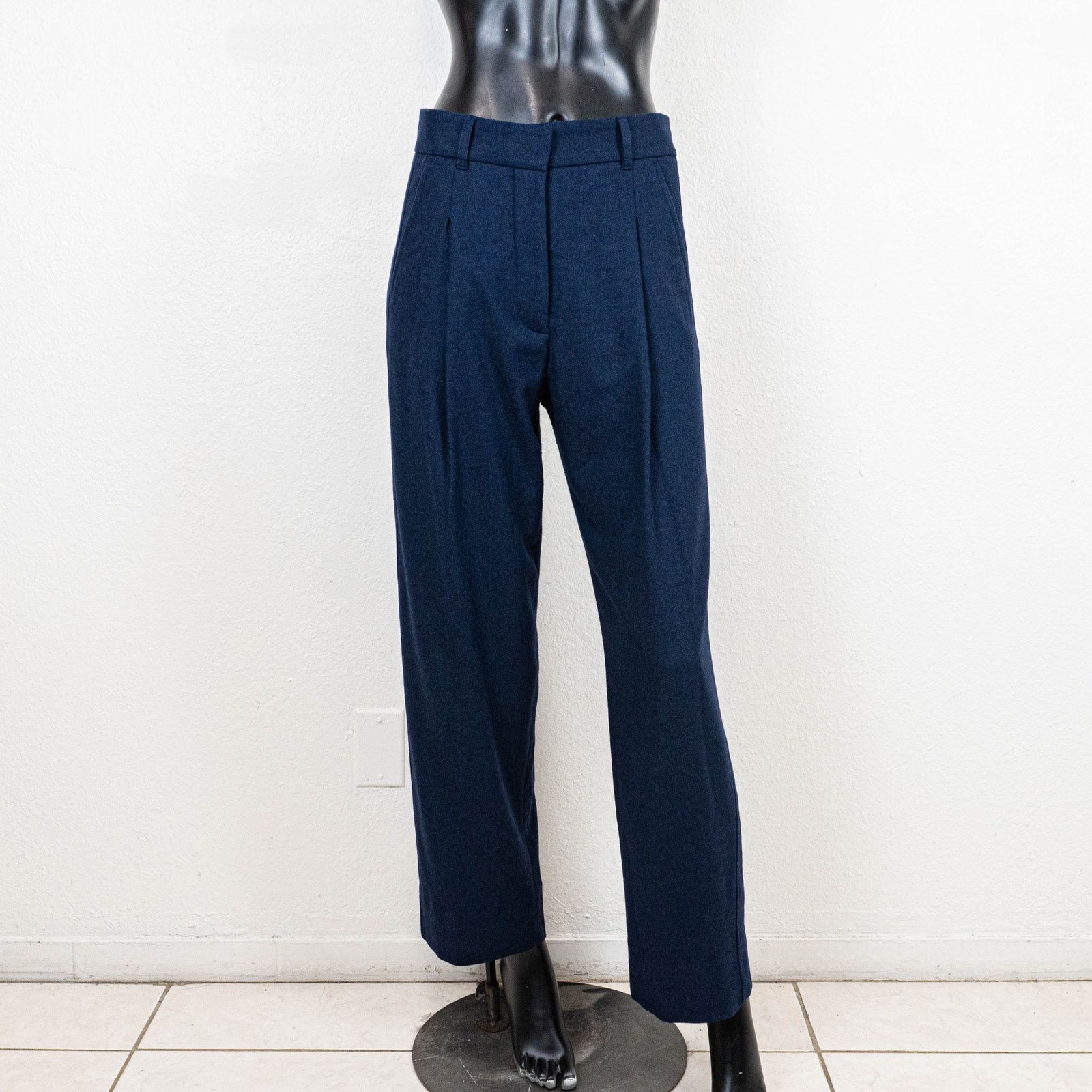 ME+EM ME+EM Pleat Front Pant Italian wool Deep indigo blue 6UK 2US Size 26" / US 2 / IT 38 - 2 Thumbnail