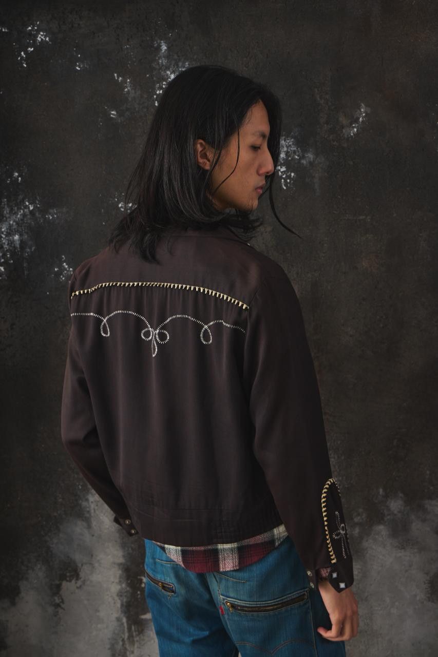 Vintage Vtg 50s Mac Murray Western Gabardine Jacket Smile Pockets Size US S / EU 44-46 / 1 - 4 Thumbnail