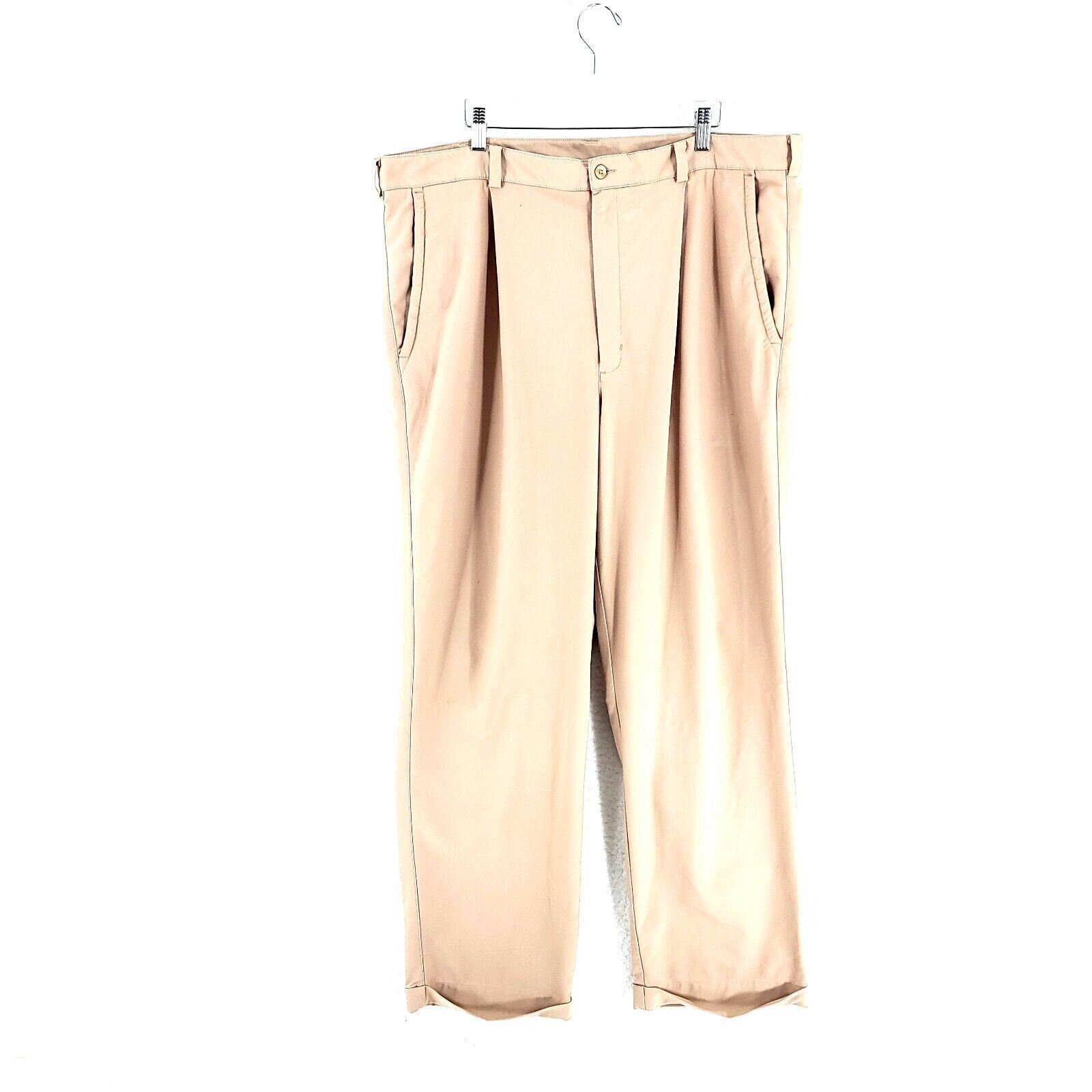 Nike DAMAGED Nike Golf Tan Pleated Cuffed High Rise Polyester Chi Size US 40 / EU 56 - 1 Thumbnail